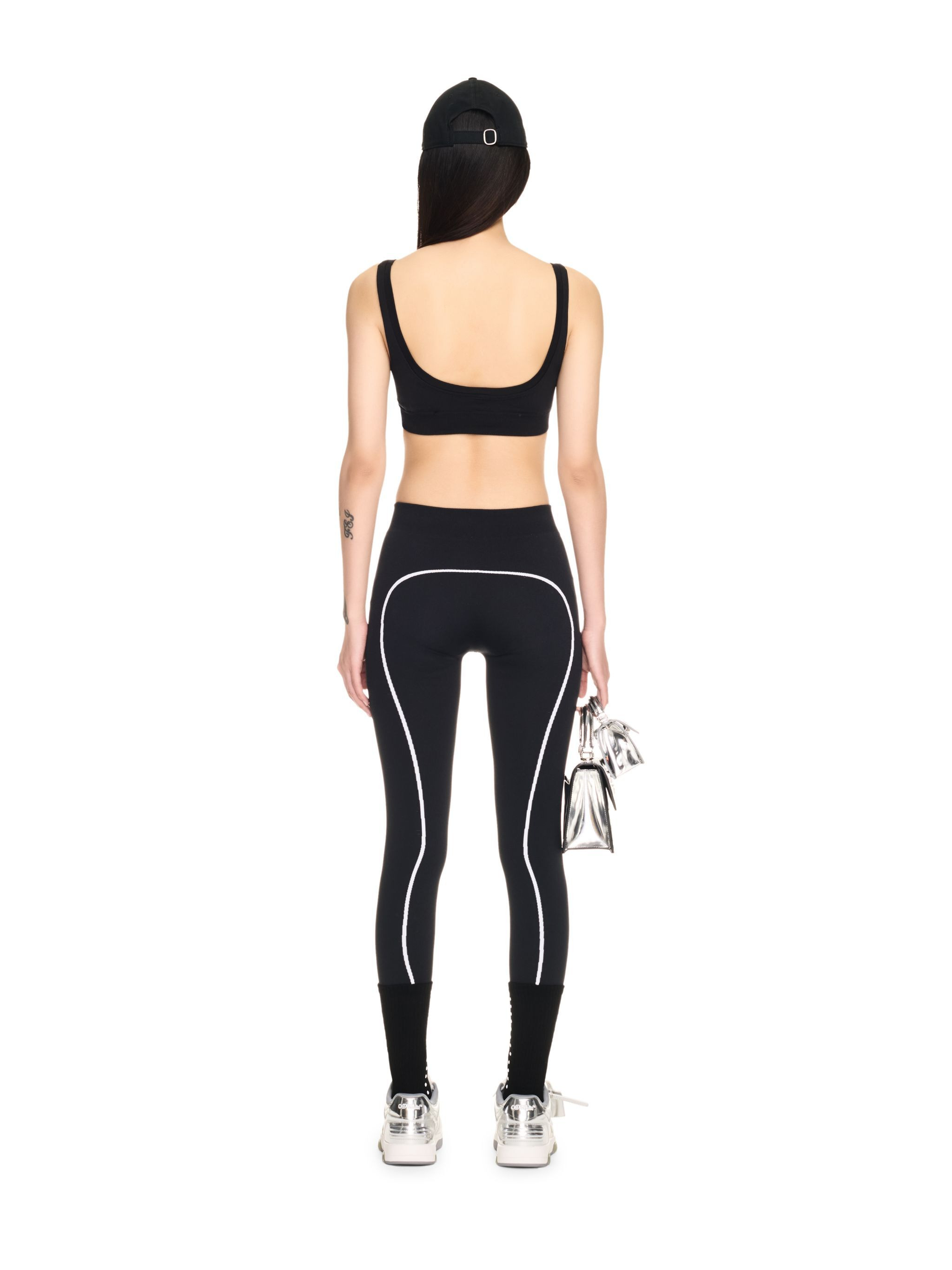 Black Stamp Seamless Leggings - 5