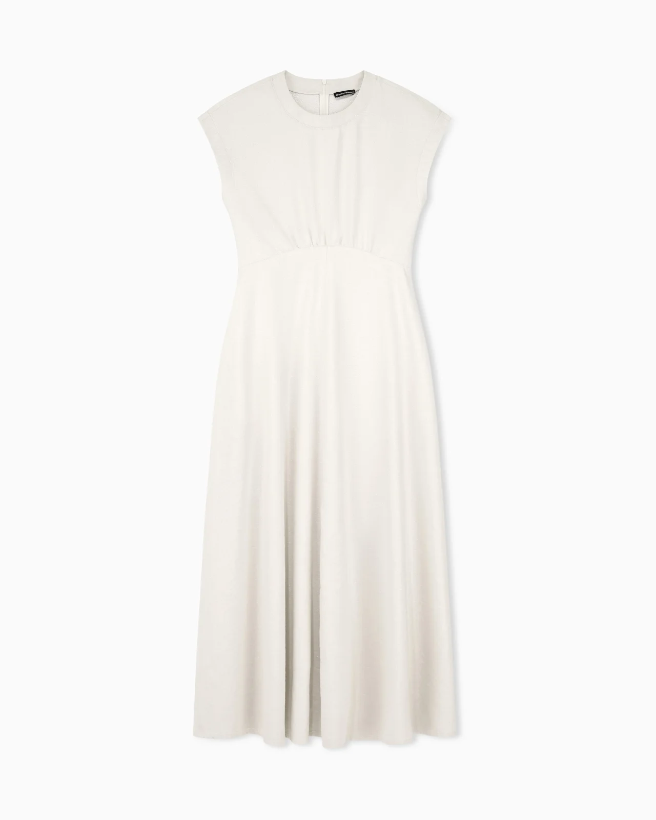 SLEEVELESS LONG DRESS IN VISCOSE AND COTTON LUREX DRILL - 1