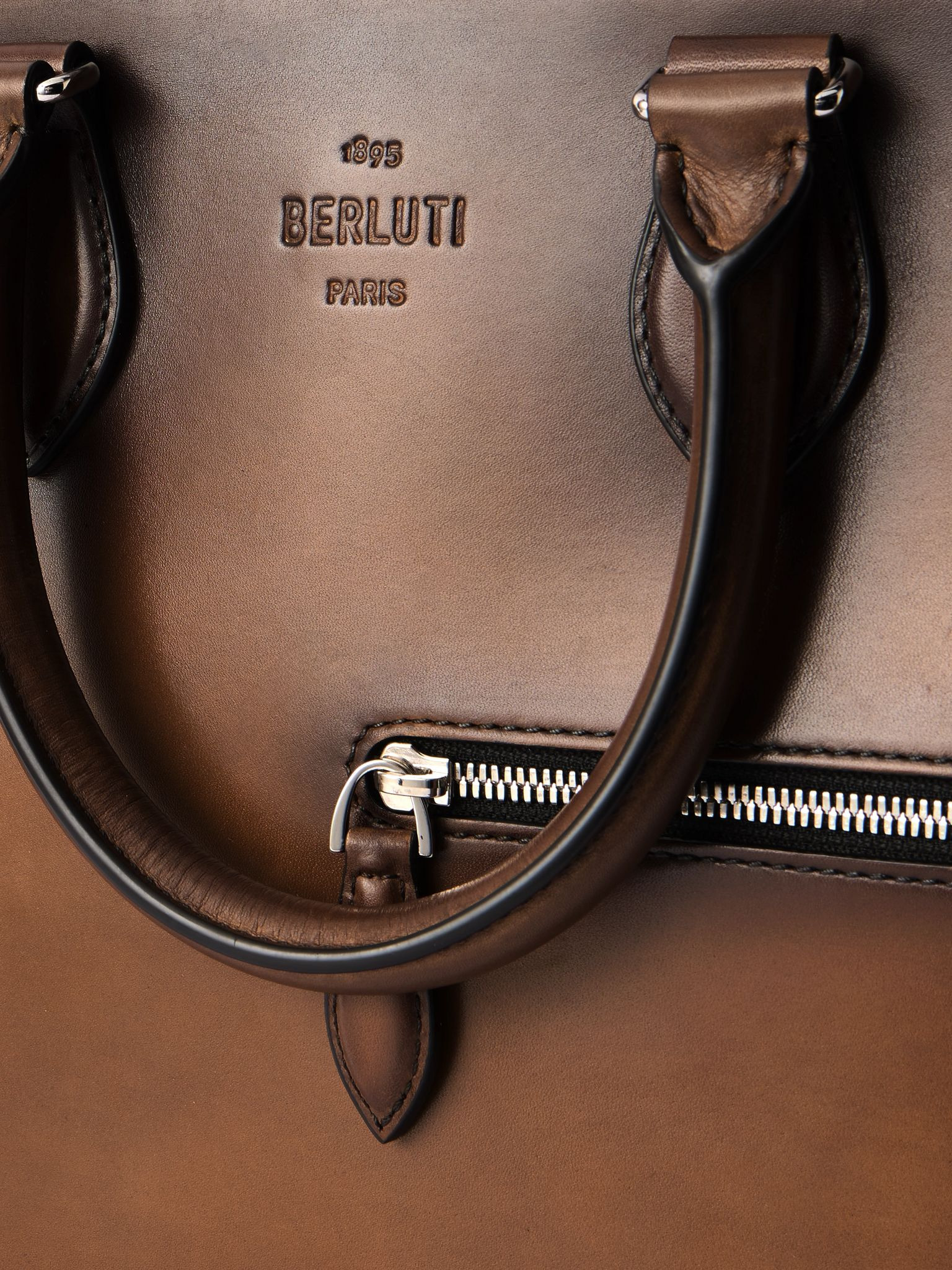 2 Jours Neo Venezia Leather Briefcase Brown - 4