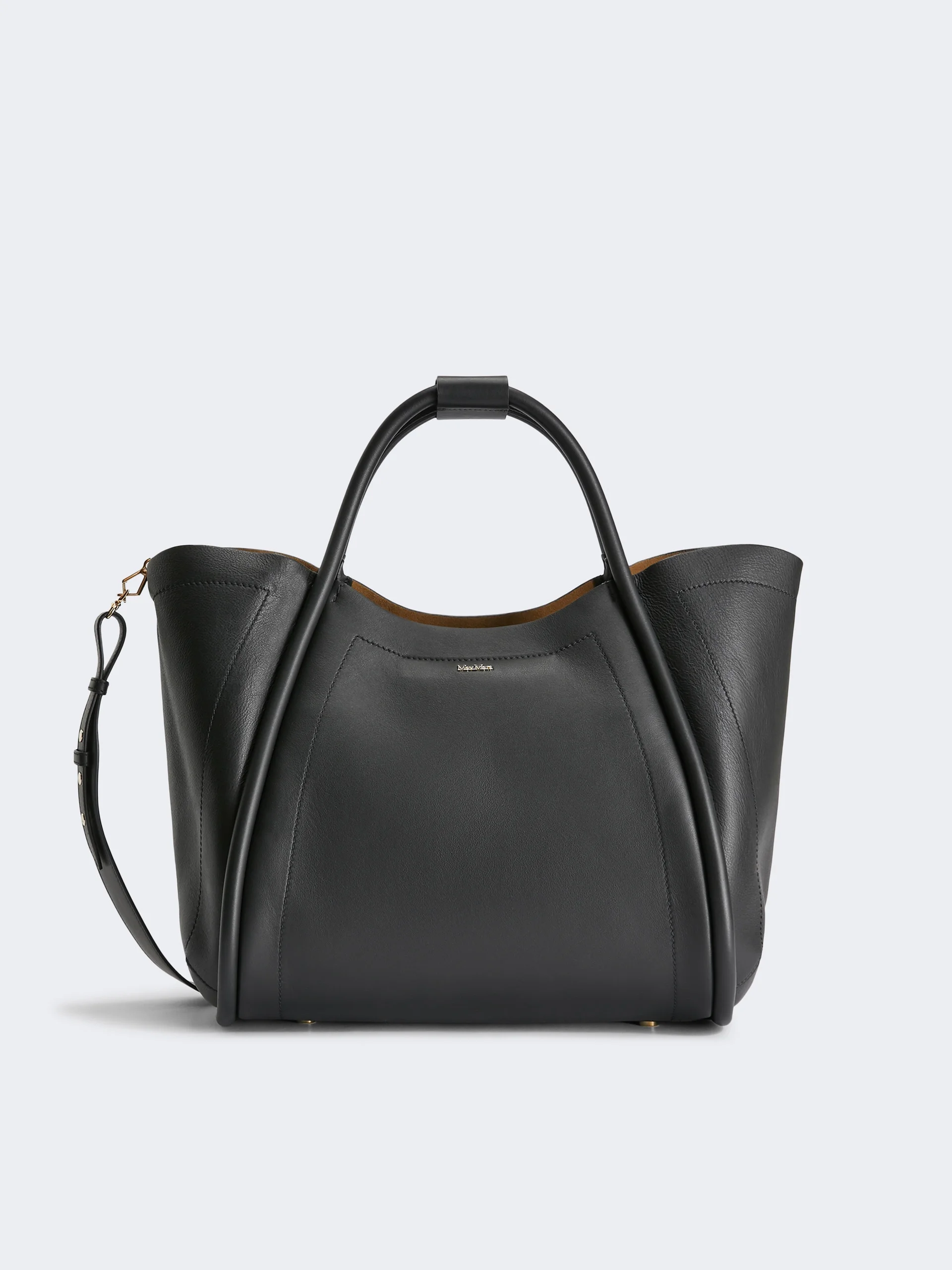 MARINM Medium leather Marine bag - BLACK - 1