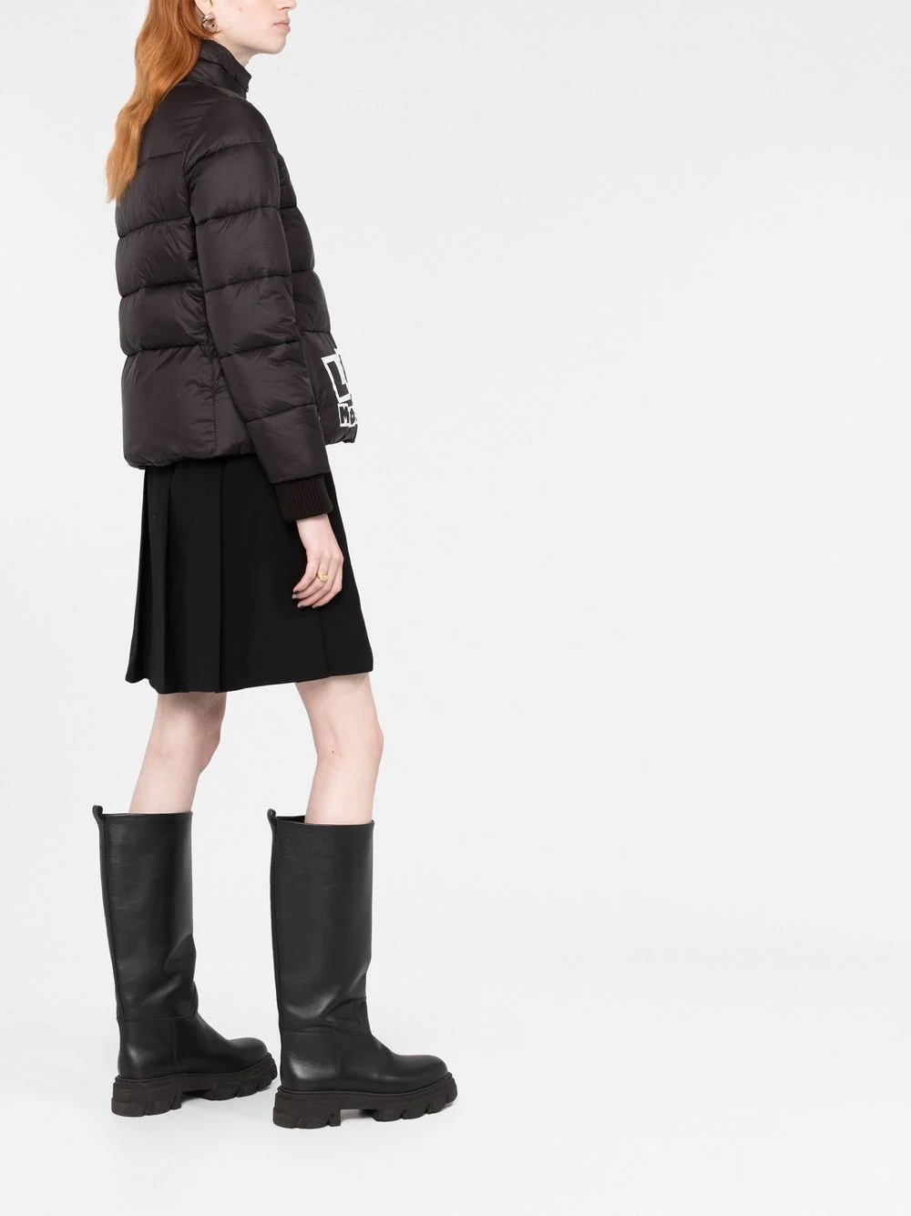 logo-print padded jacket - 4