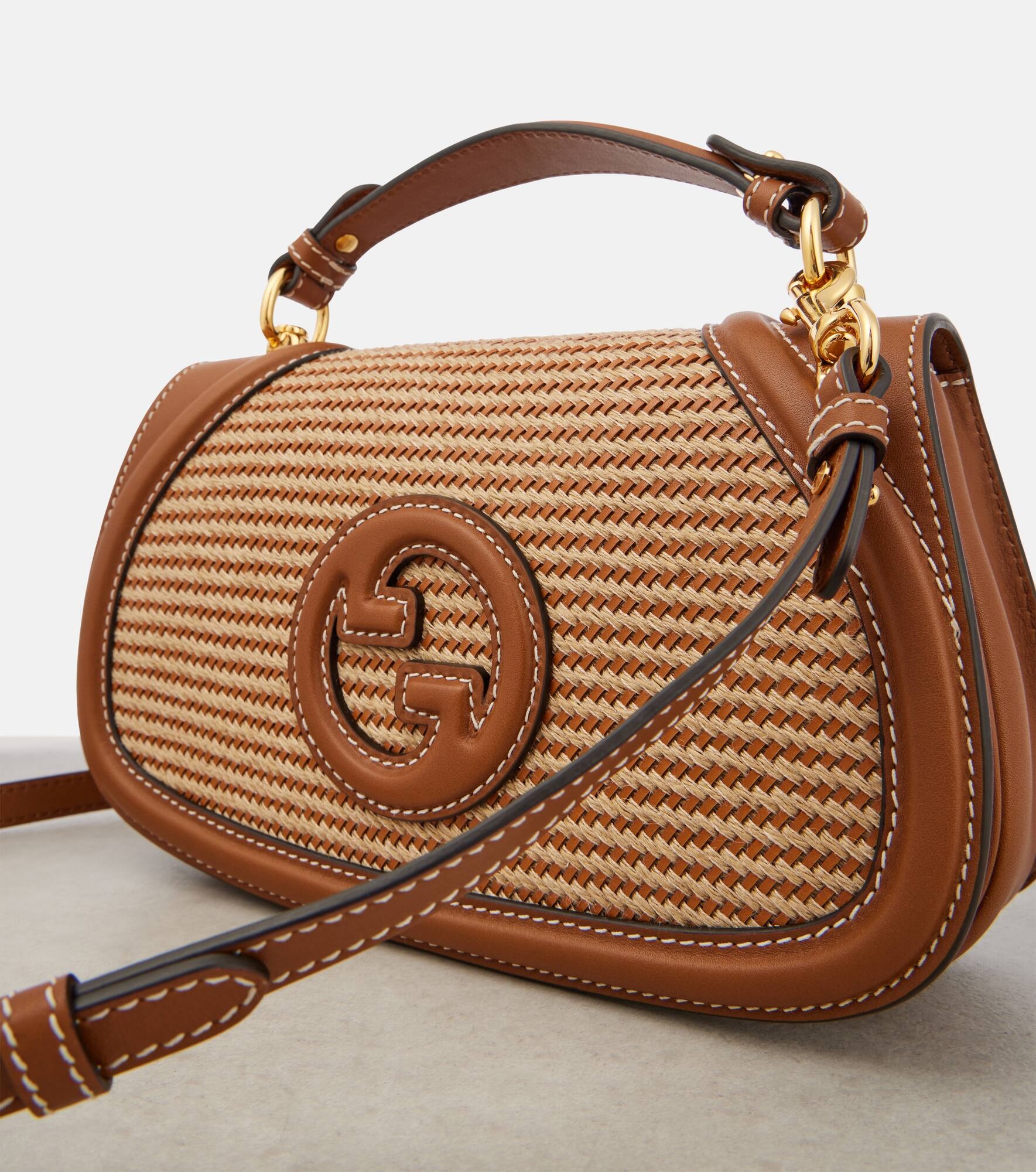 Gucci Blondie Medium woven tote bag - 6