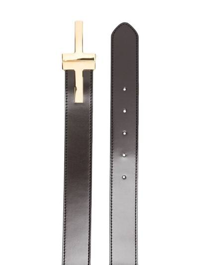 TOM FORD logo-plaque leather belt outlook
