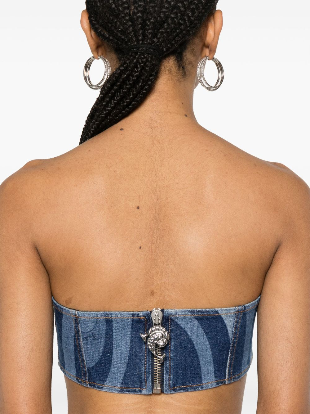 Marmo-print bandeau top - 5