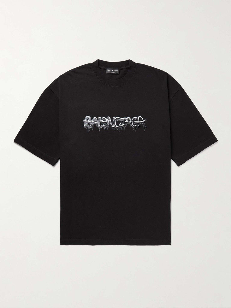 Oversized Logo-Print Cotton-Jersey T-Shirt - 1