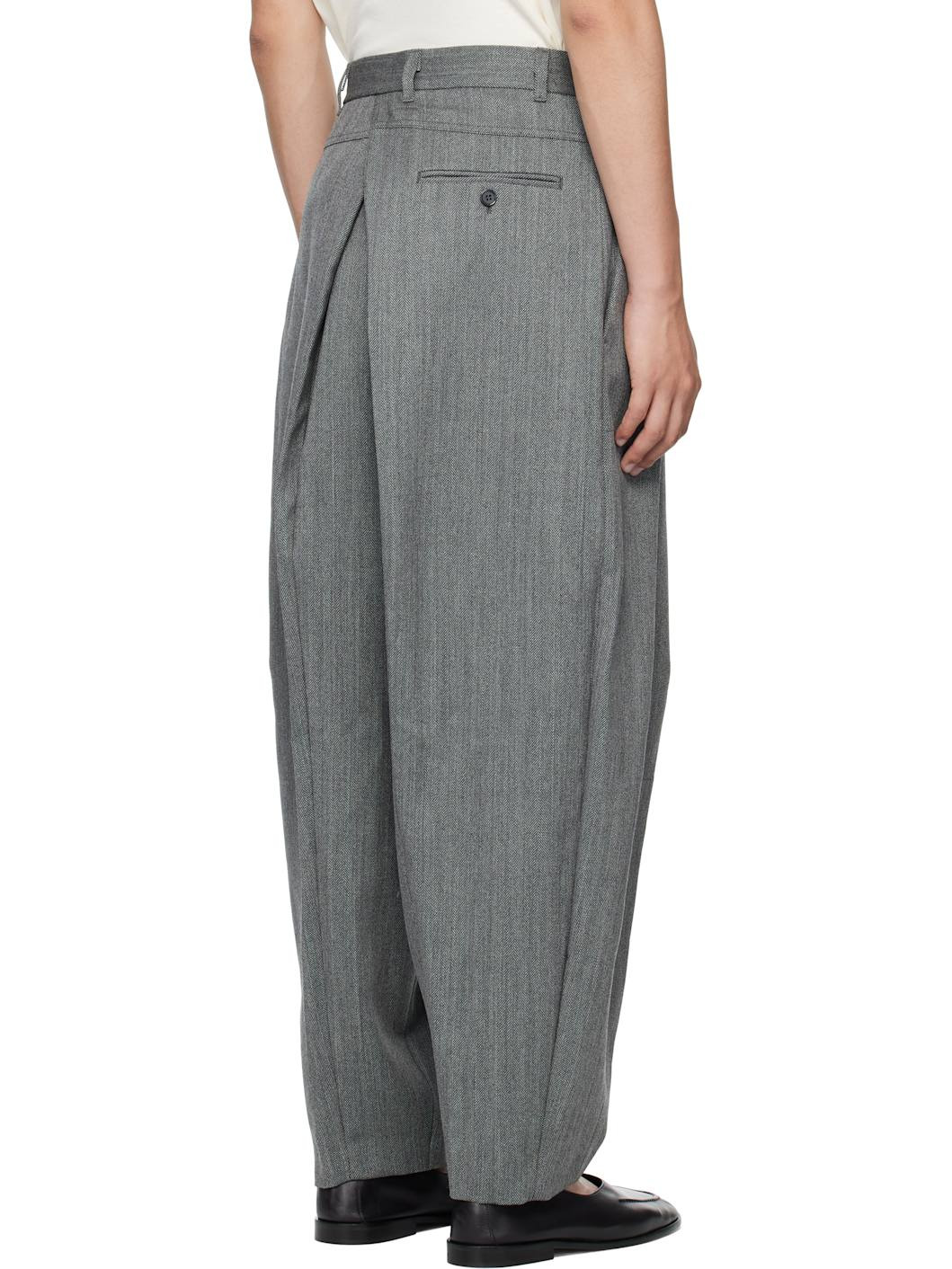Gray Wool Trousers - 3