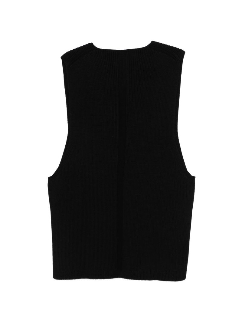 Rick Owens V-neck knitted vest outlook