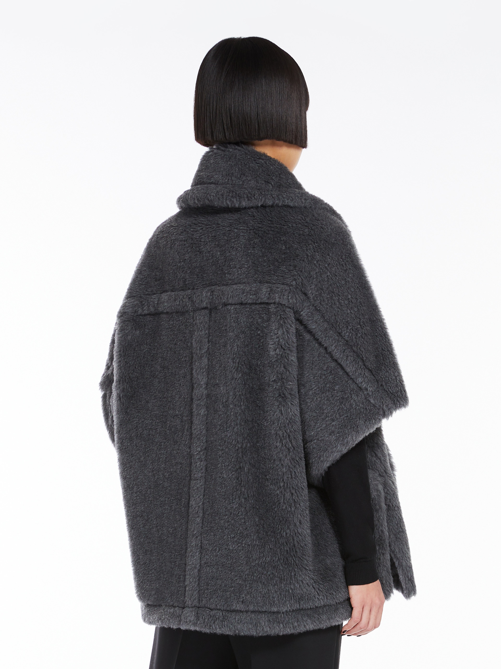 ポンチョ・ケープ Max Mara Biker-Style Wool Cape Max Mara NEWMANTO2 Biker jacket cape in wool and alpaca