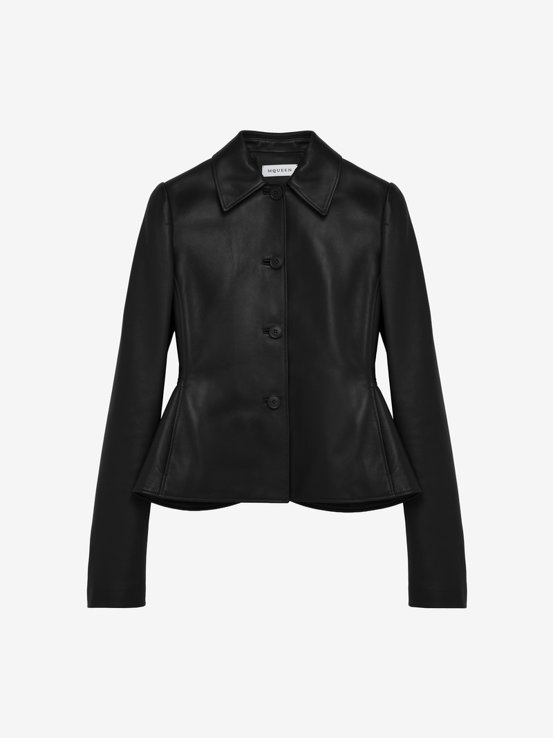 Leather Peplum Jacket 1