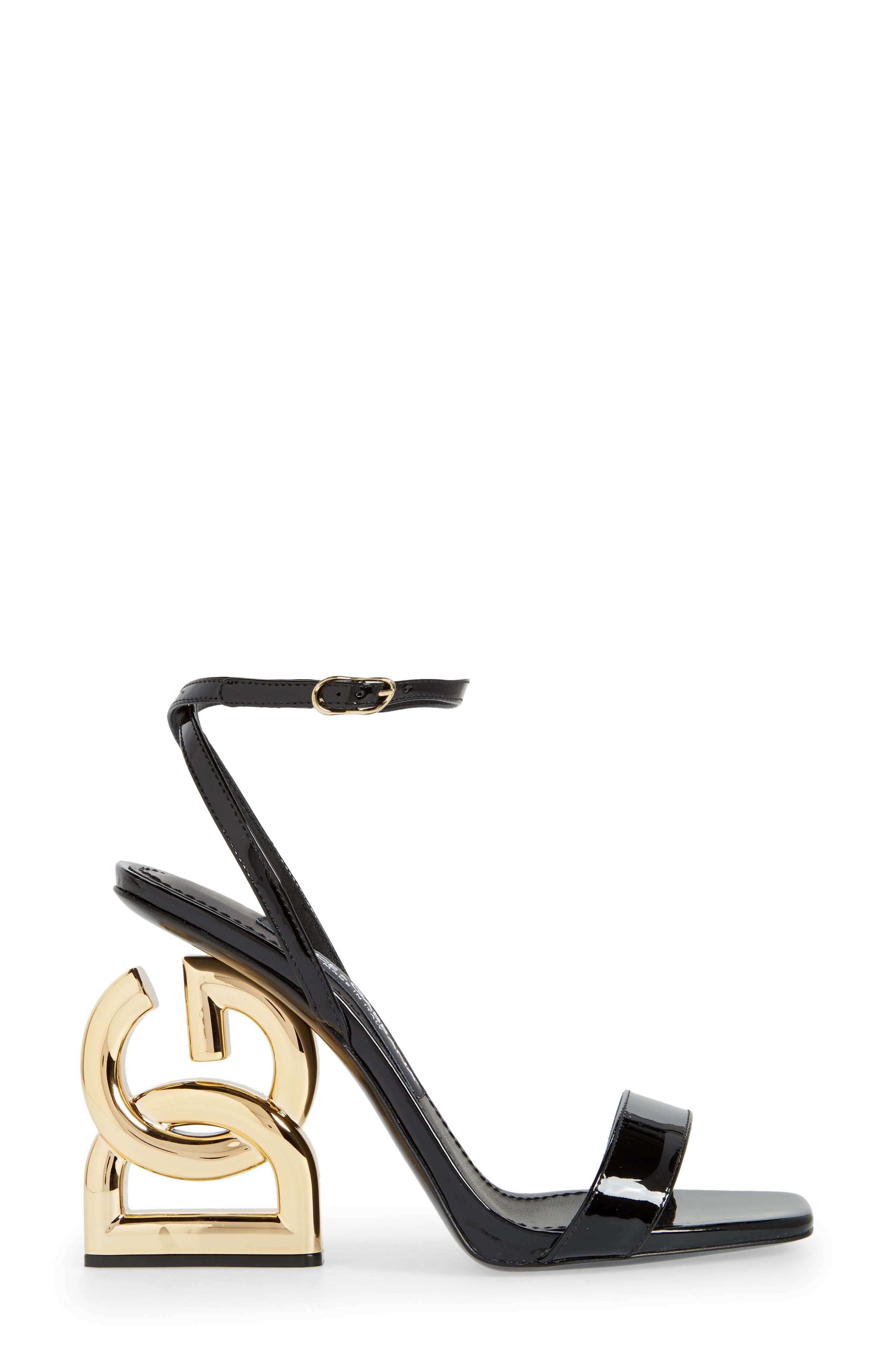 Logo Heel Ankle Strap Sandal - 4