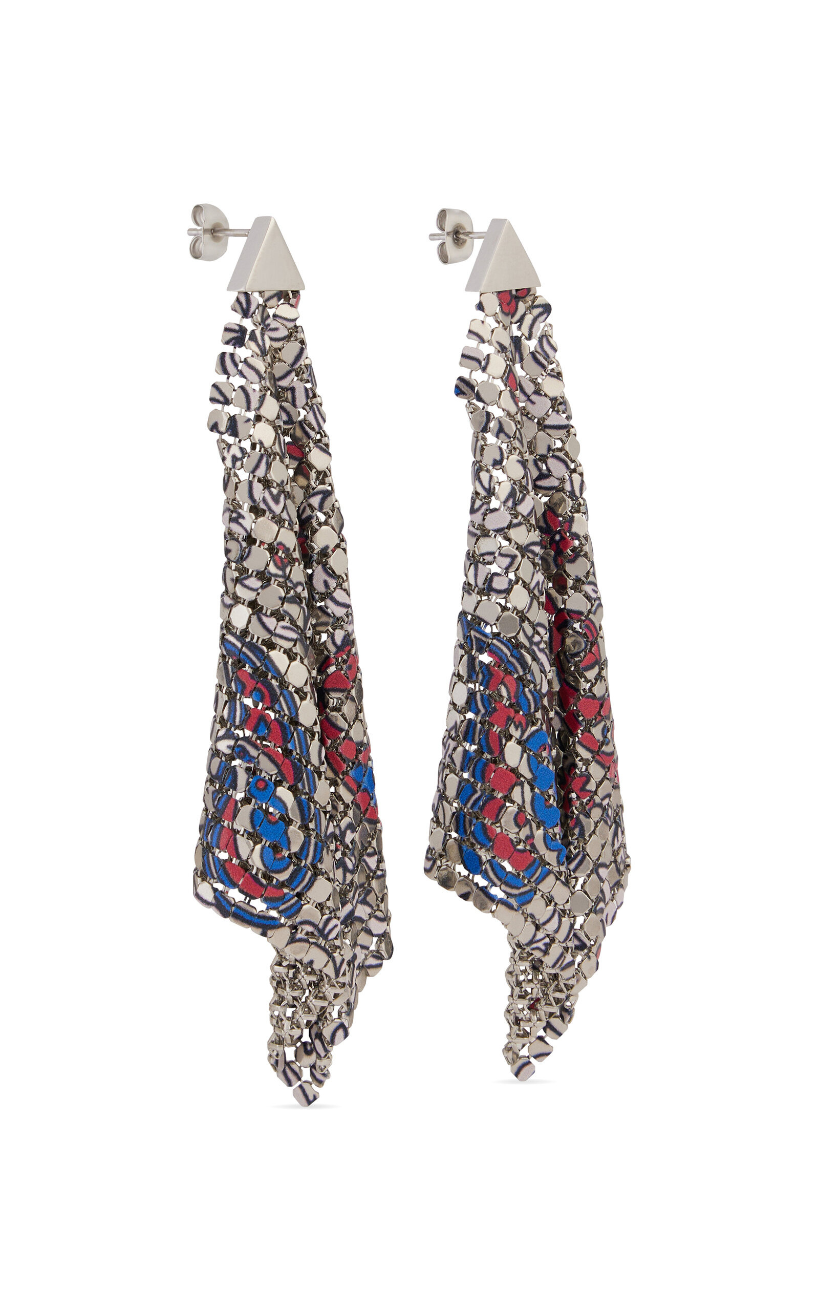 Crystal Mesh Aluminum Drop Earrings multi - 4