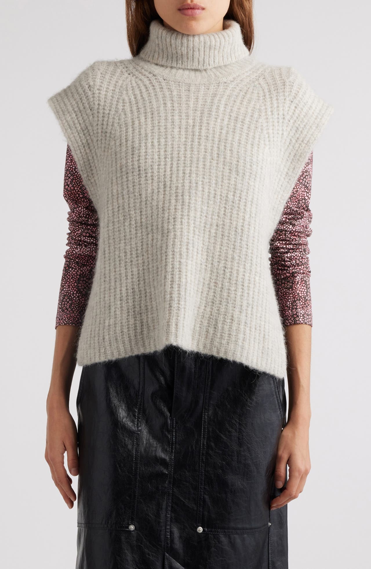 Isabel Marant Étoile Megan Cap Sleeve Alpaca Blend Tunic Sweater in Sand at Nordstrom - 1