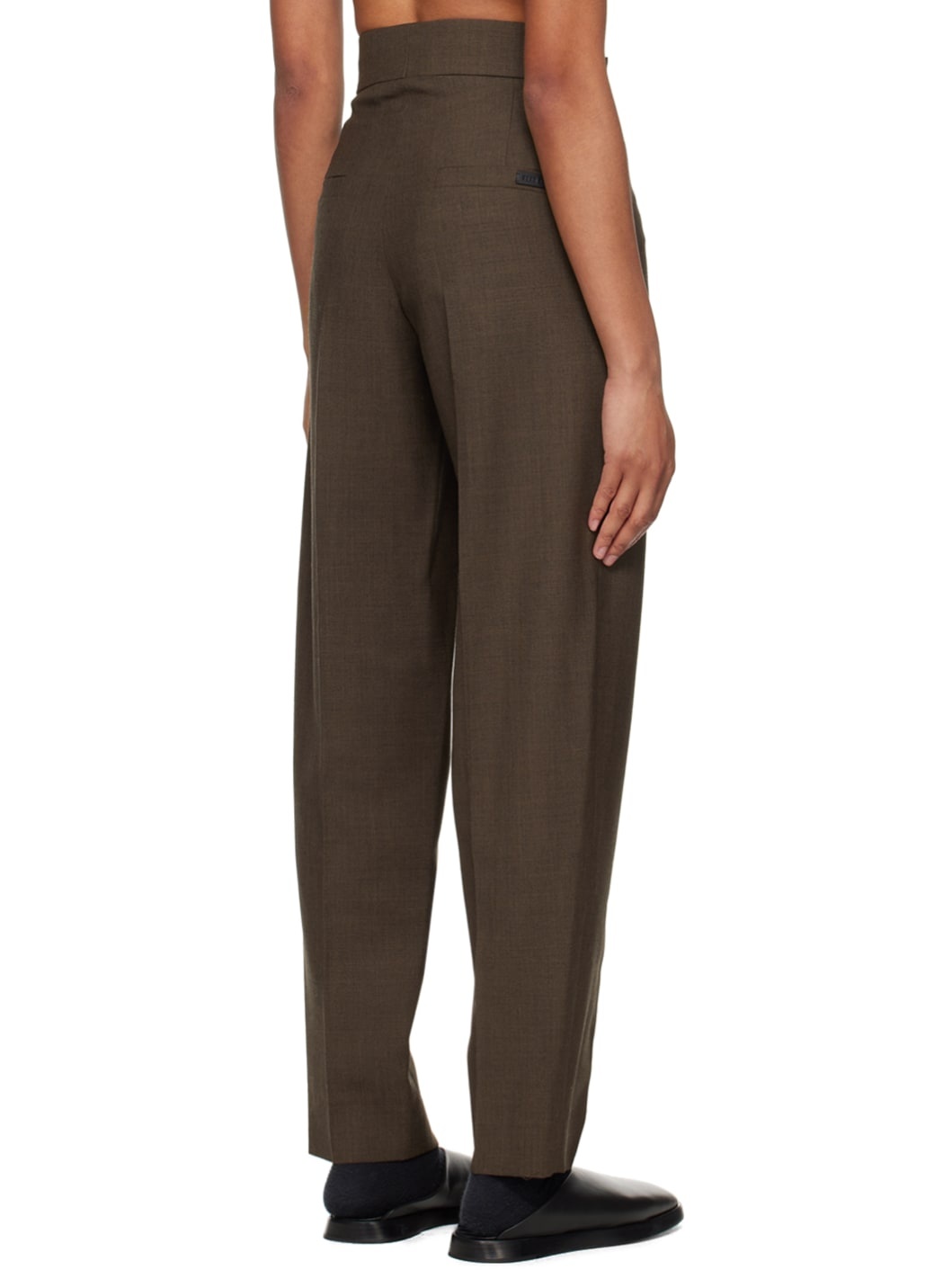 Brown Tapered Trousers - 3