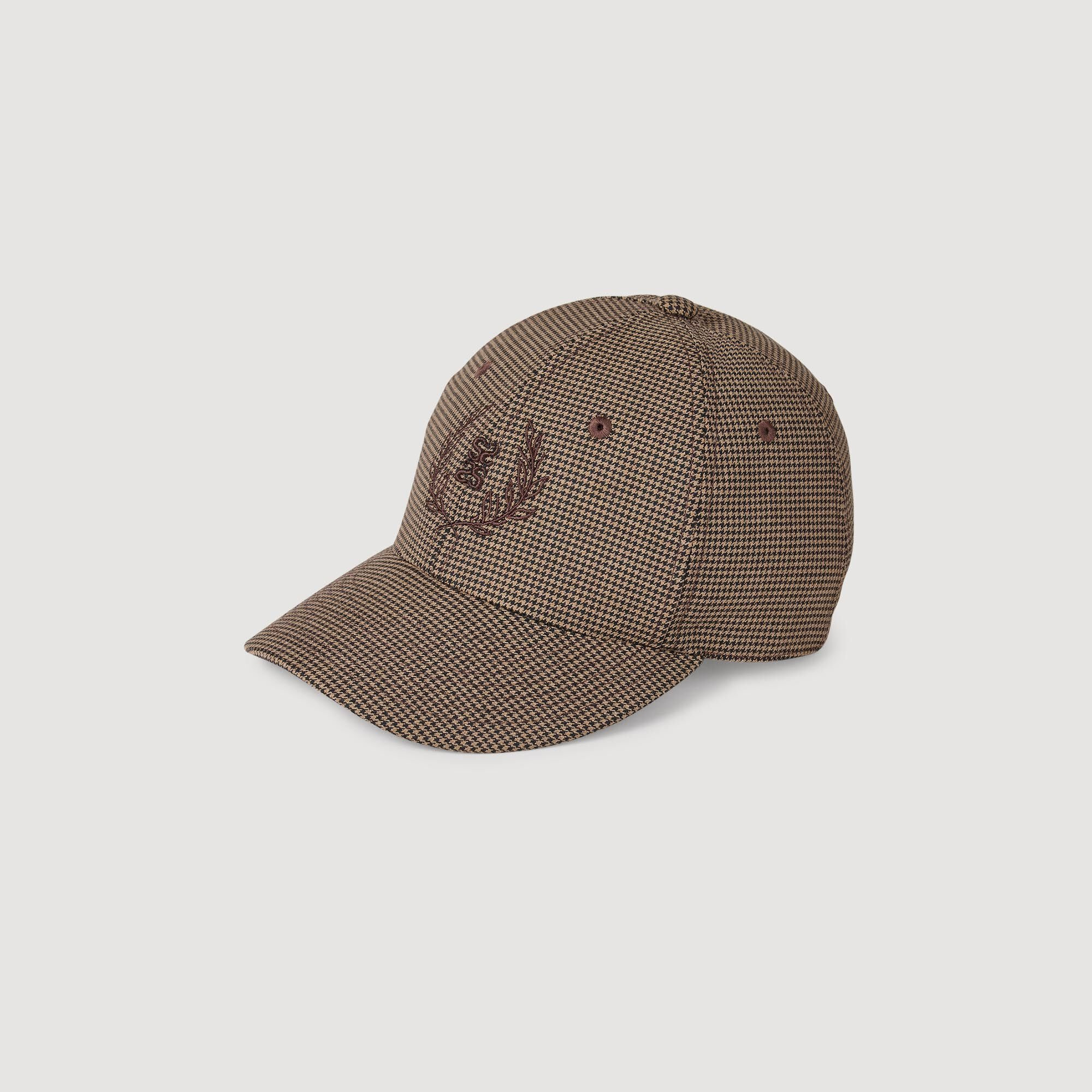 HOUNDSTOOTH PRINT CAP - 3