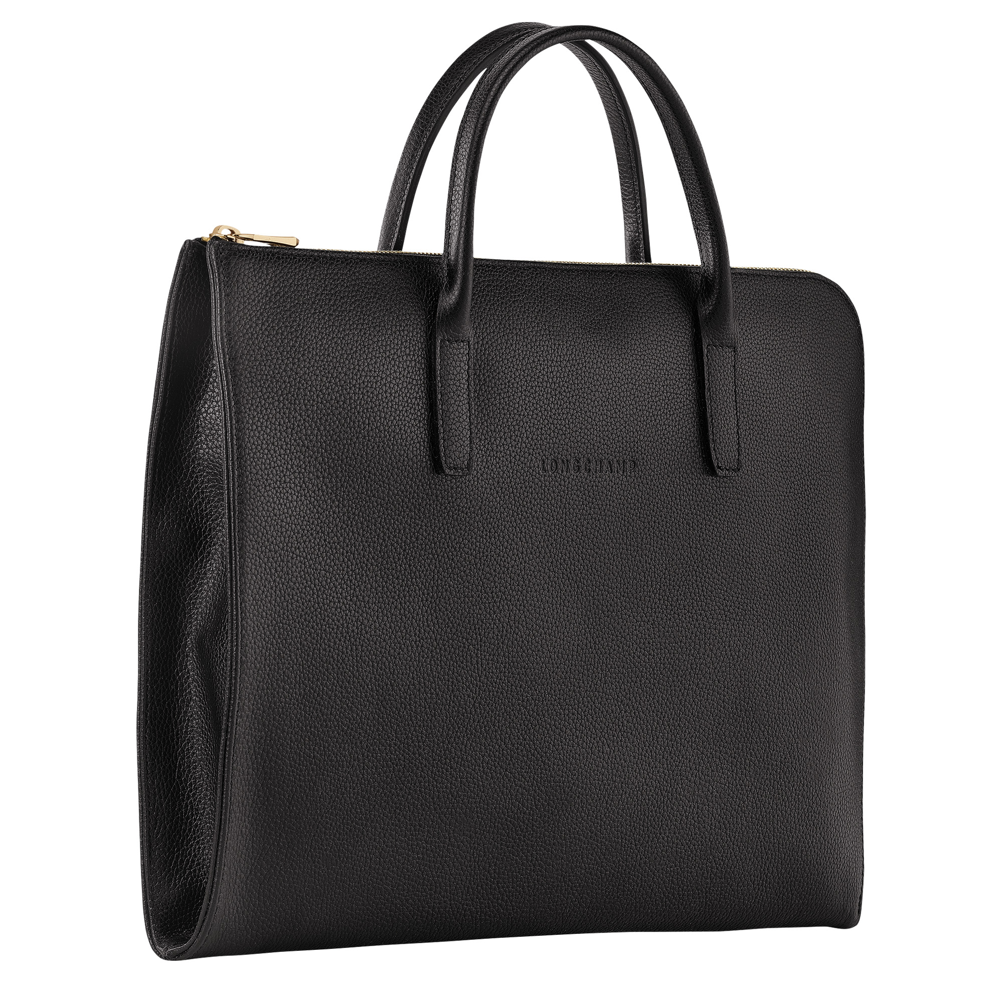 Le Foulonné S Briefcase Black - Leather - 3