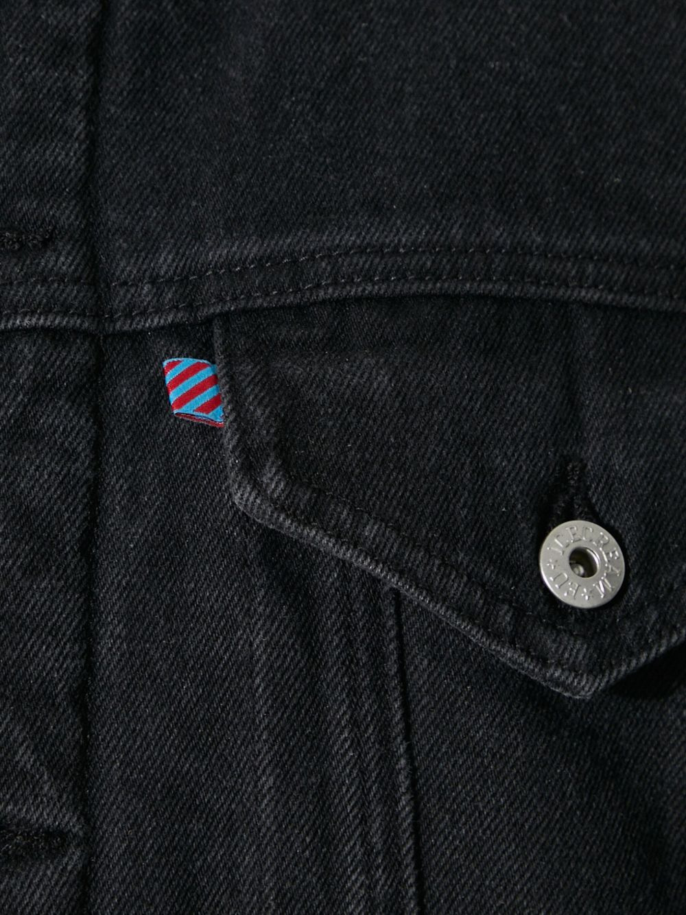 sherpa-collar denim jacket - 4