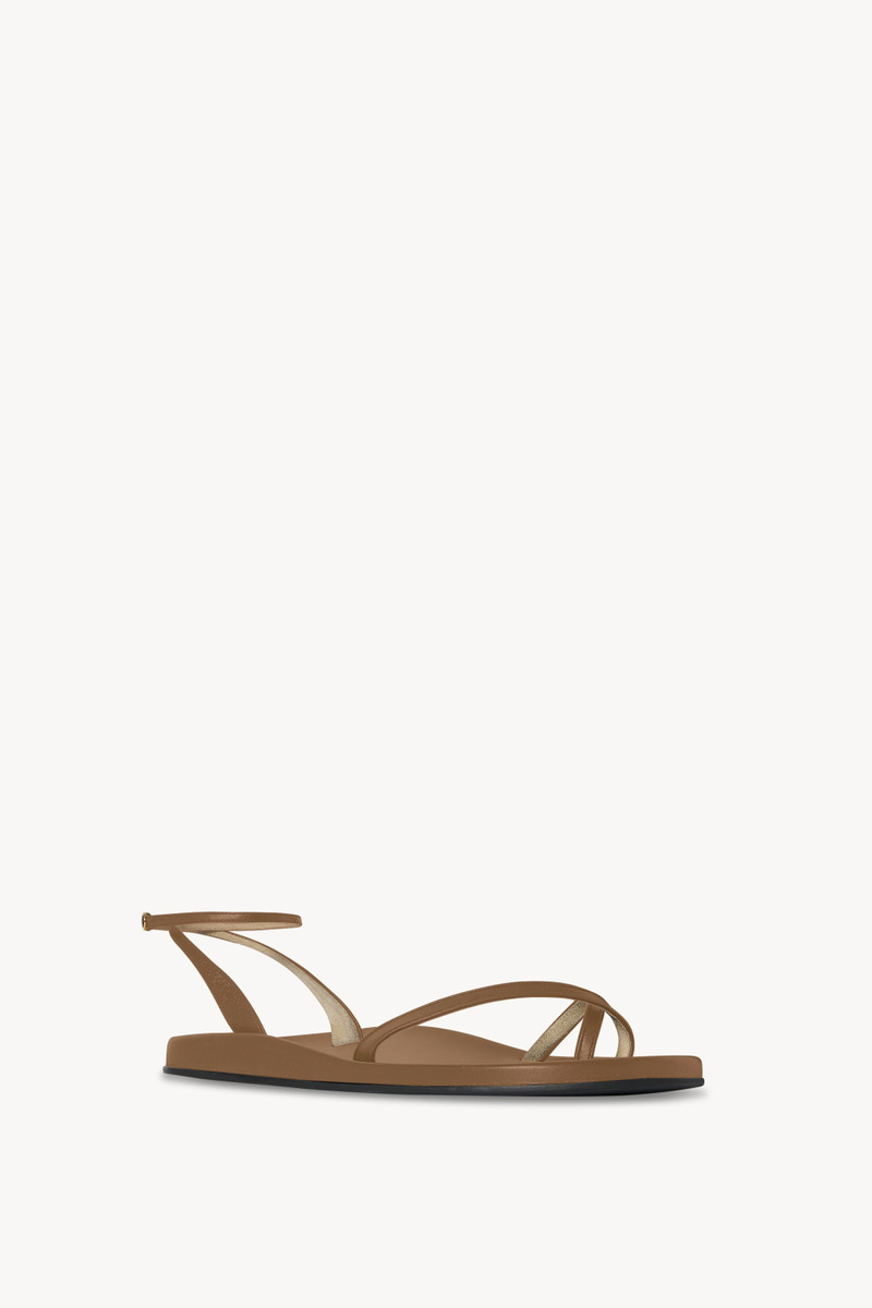 The Row Hugh Ankle Strap Sandal in Leather outlook