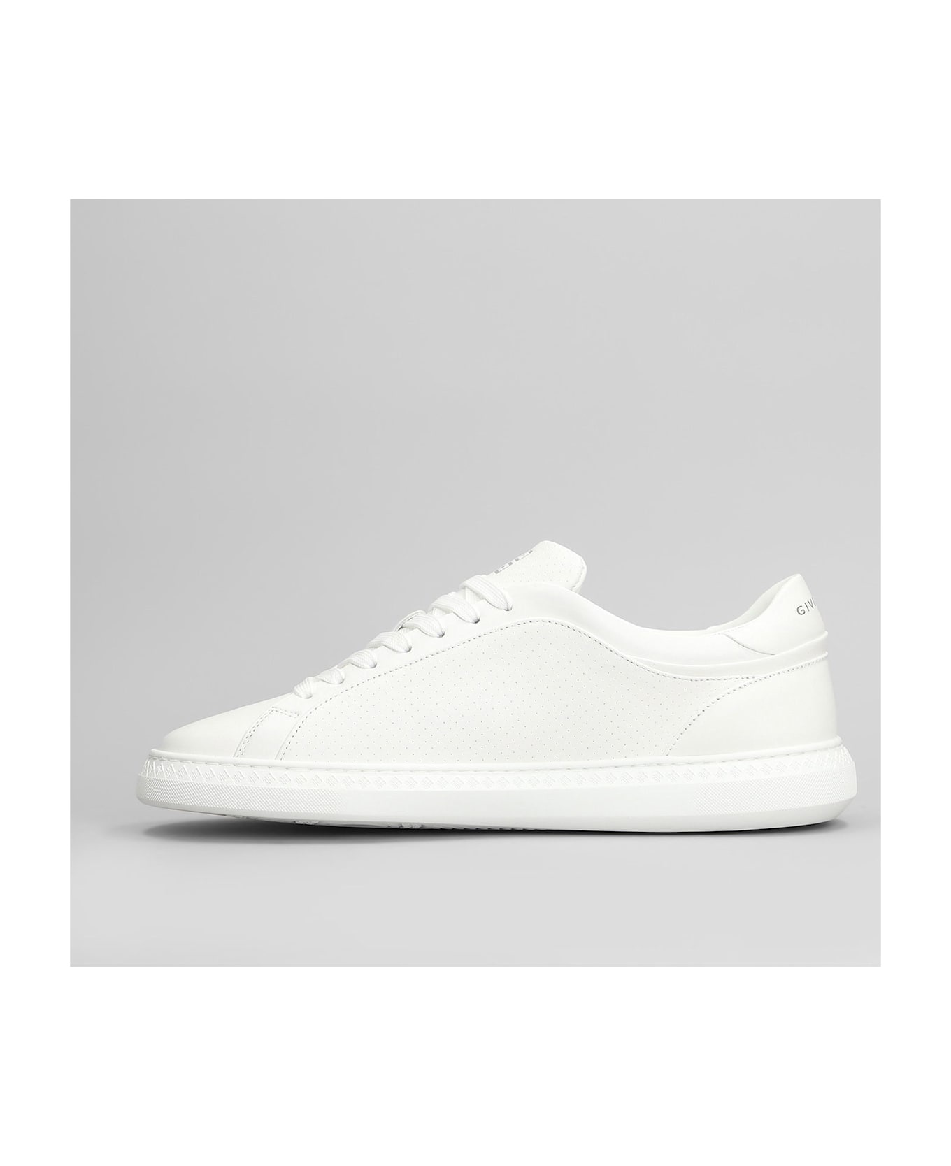 G Set Low Sneakers In White Leather - 3