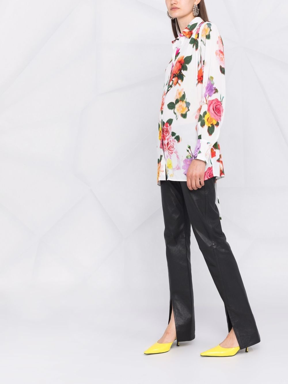floral-print long-sleeved shirt - 6