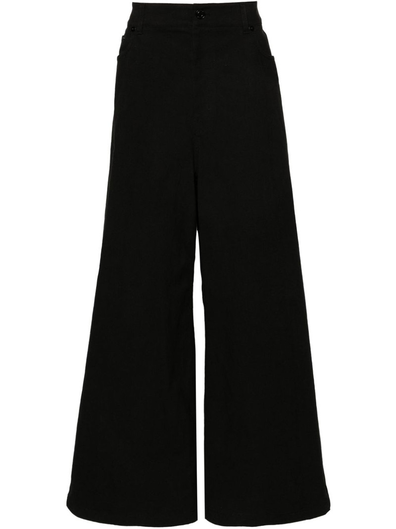 waist-straps wide-leg trousers 1