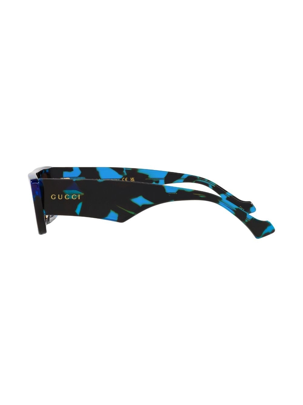 logo-print rectangle-frame sunglasses - 3