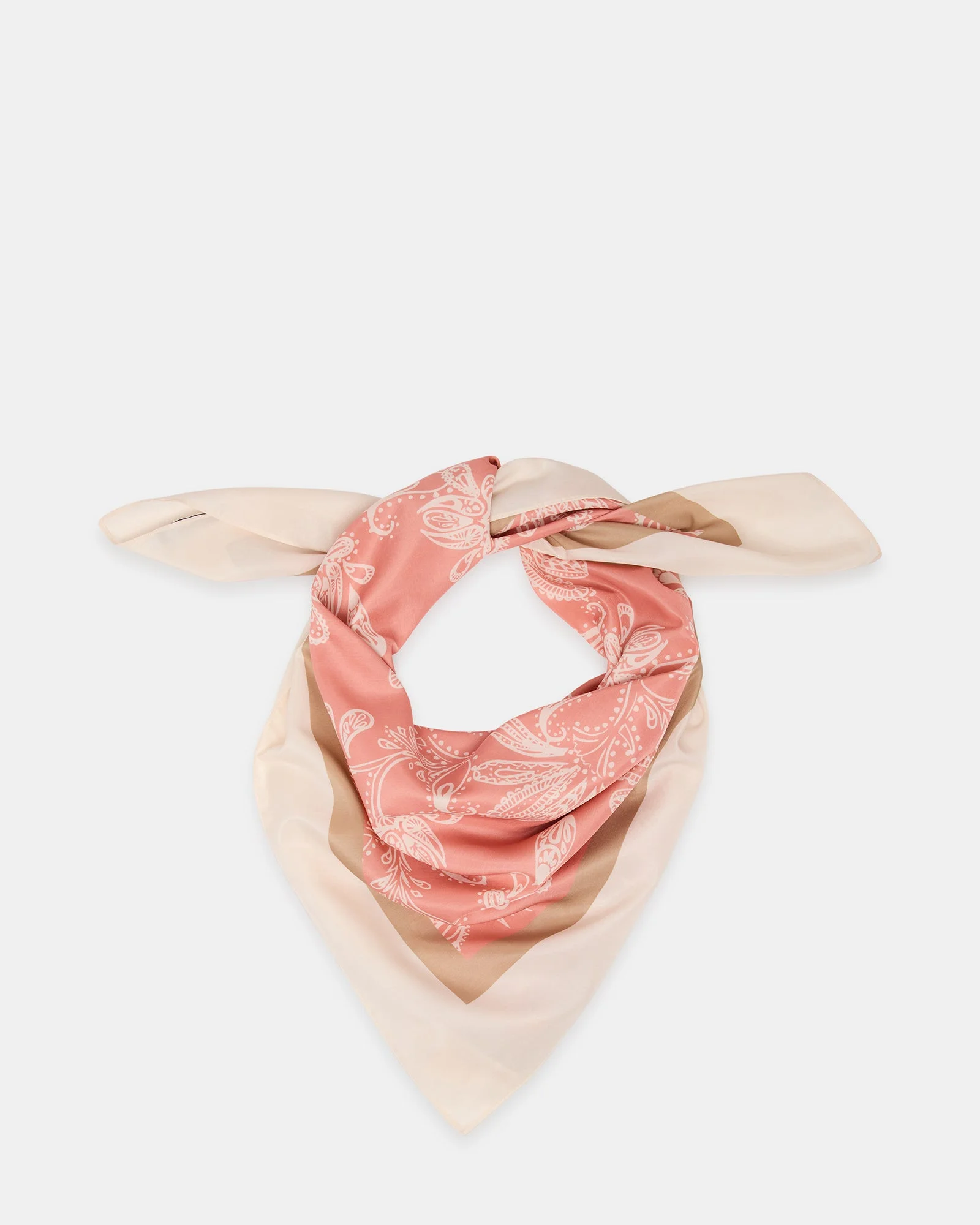 PAISLEY SATIN SCARF TERRACOTTA - 1