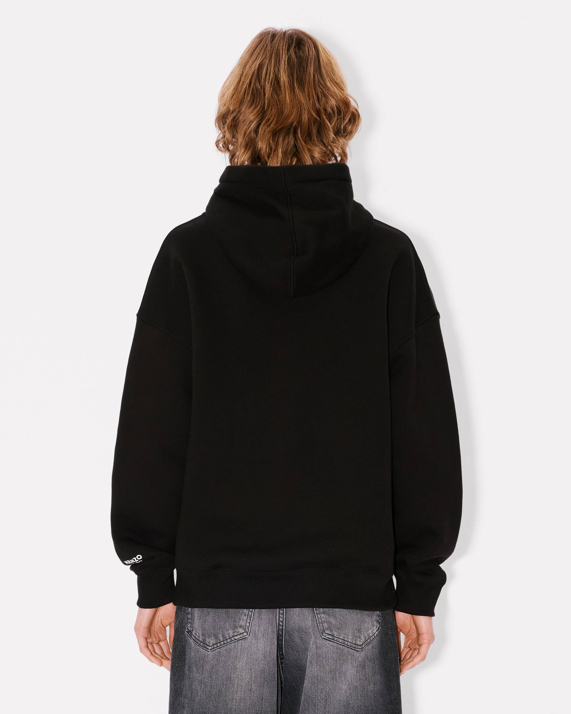 'Boke Flower' pin oversized hoodie in cotton - 4