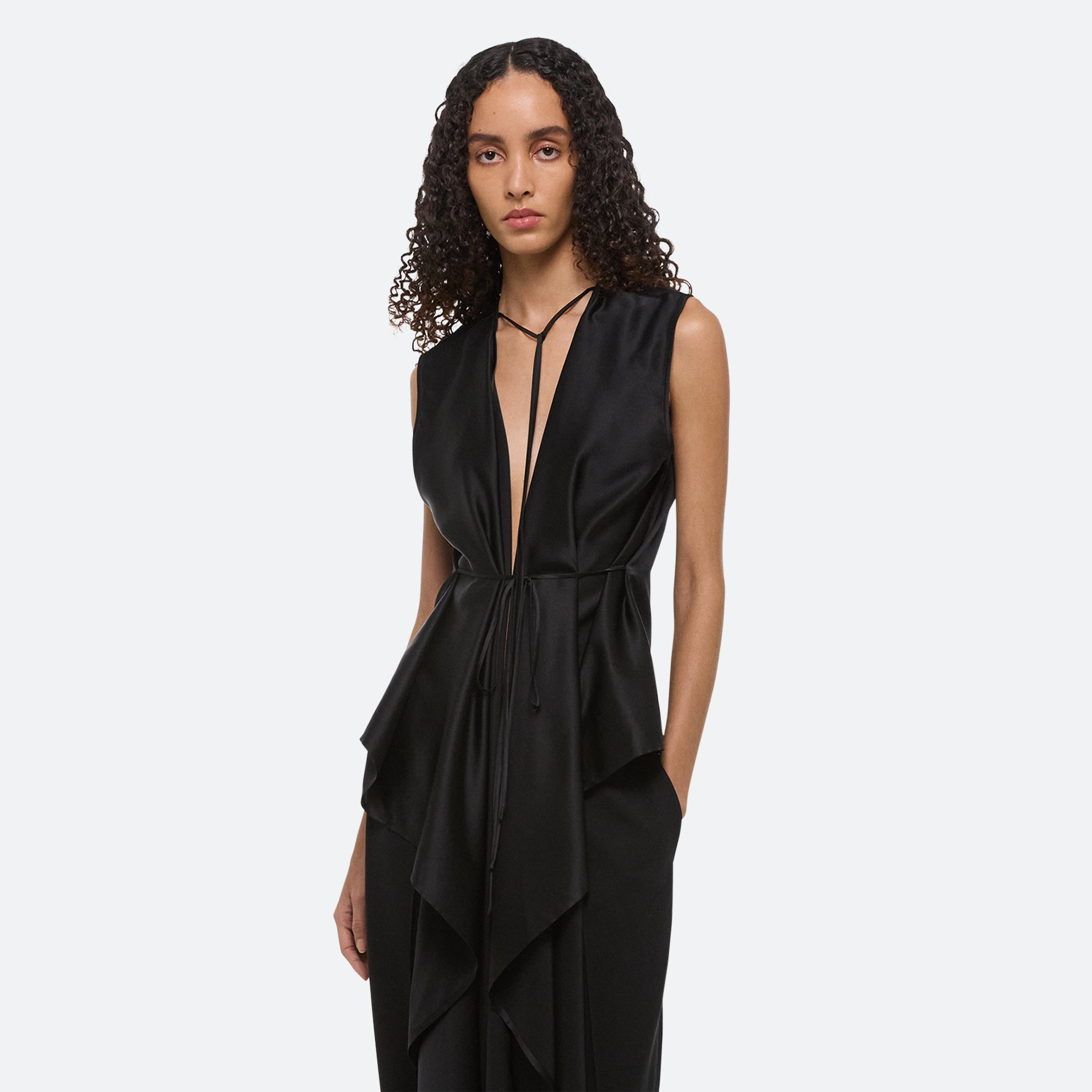 DRAPED SCARF TOP - 8