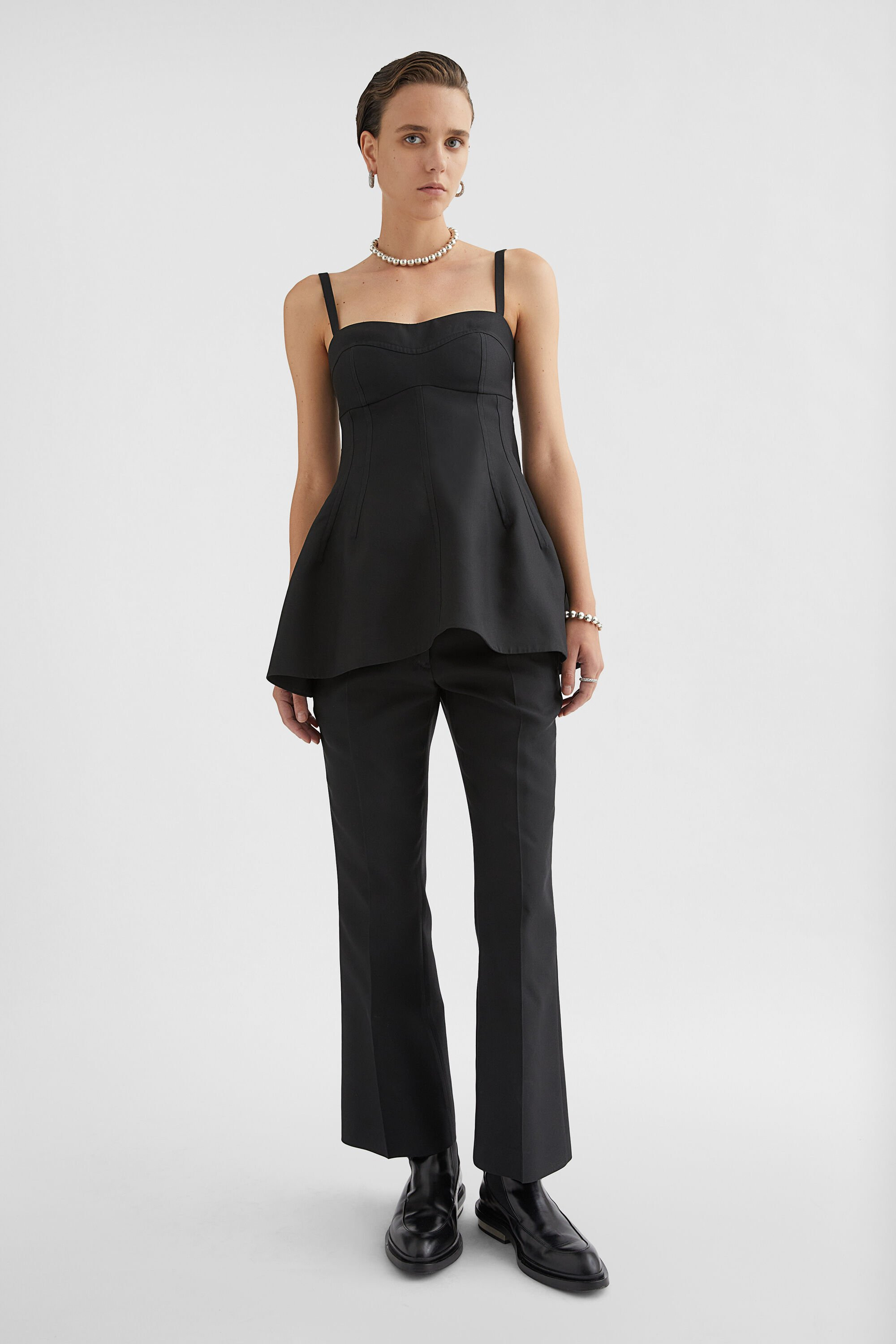 Techno Gabardine Bustier Top - 5