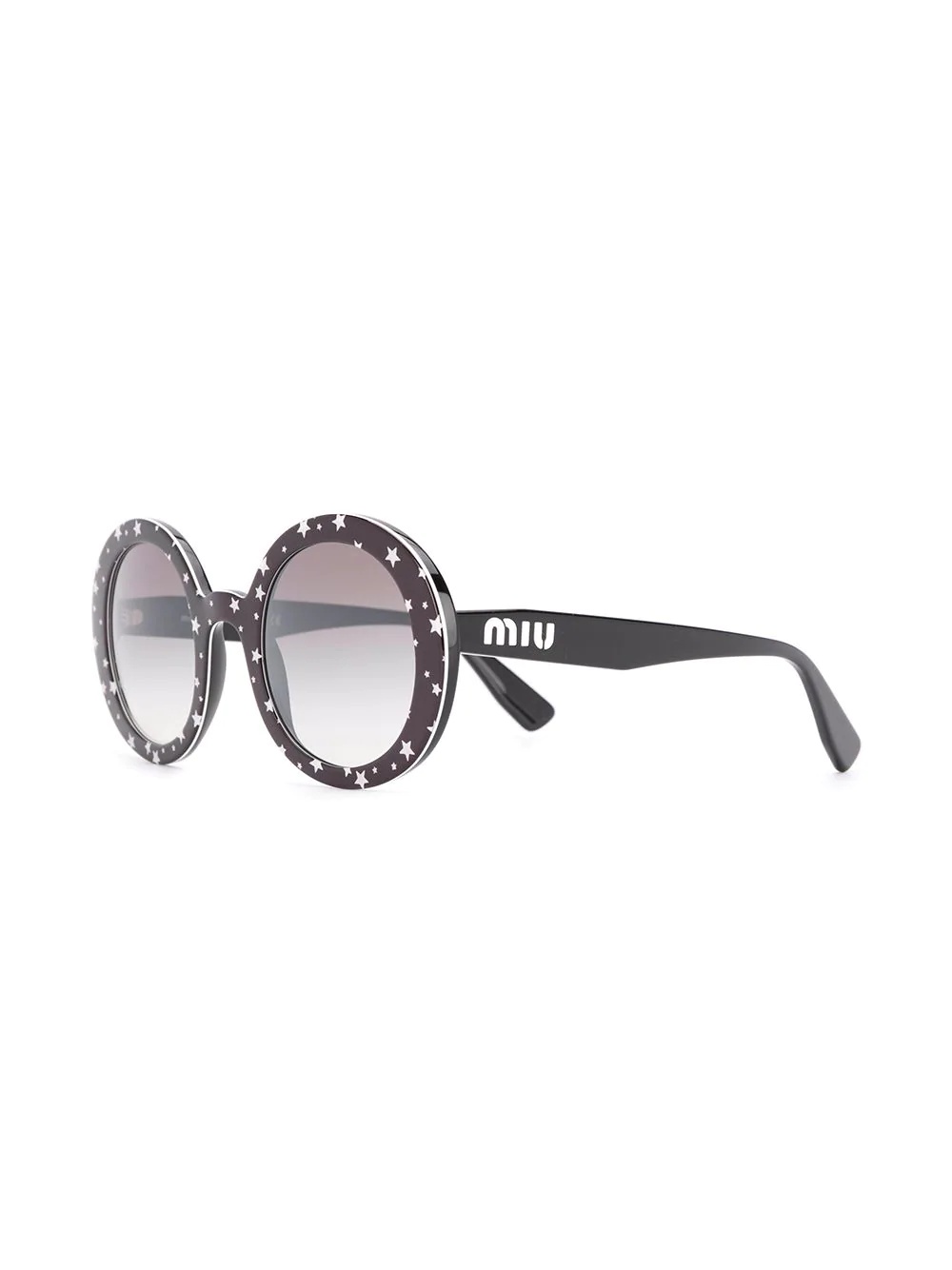 circle frame star print sunglasses - 2