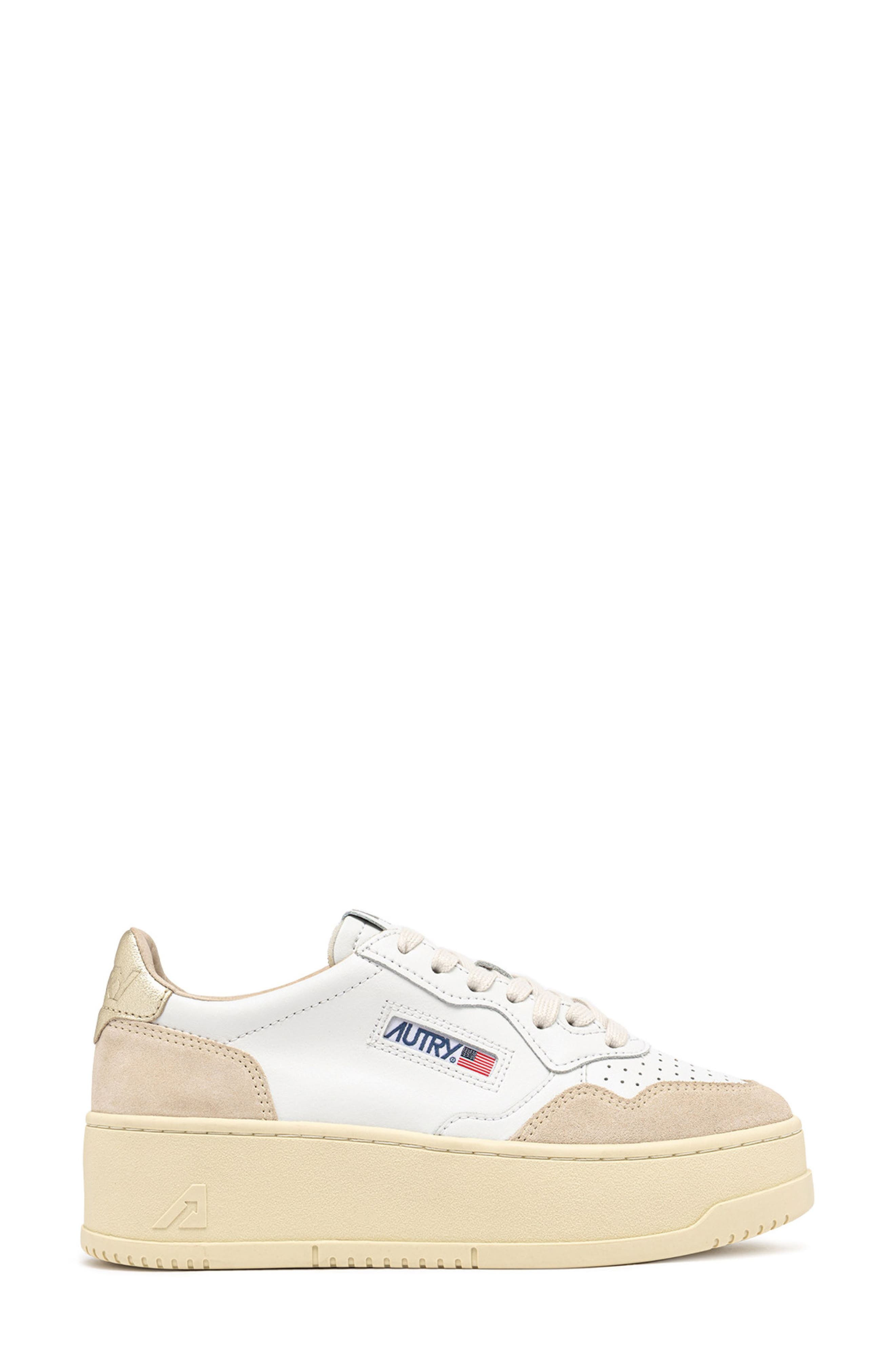 AUTRY Platform Sneaker in White Suede at Nordstrom - 3