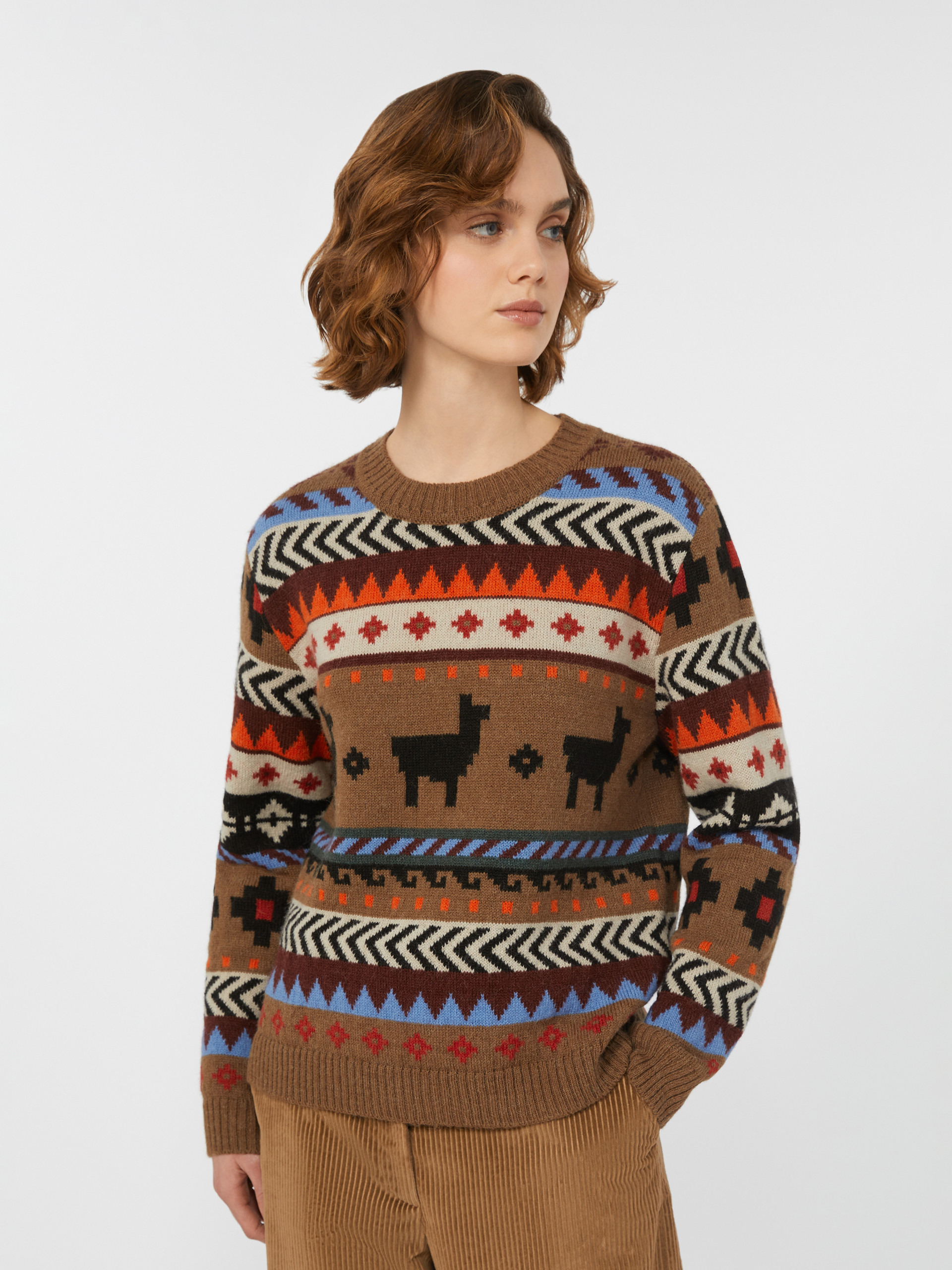 QUIRITE Wool and alpaca jacquard jumper - 5