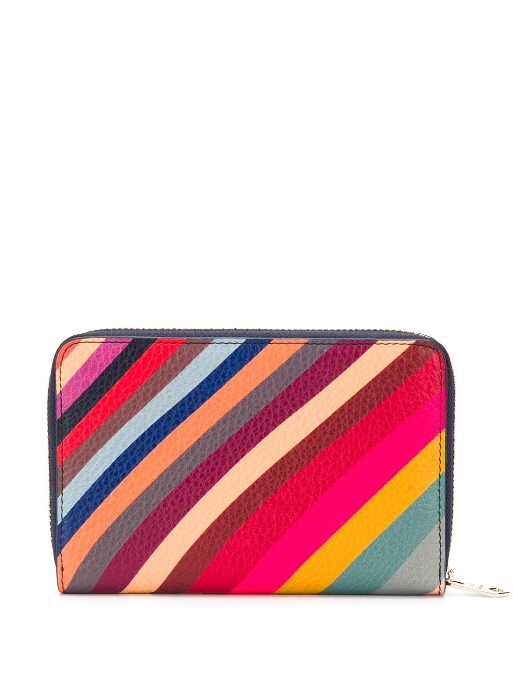 rainbow stripe leather wallet - 3