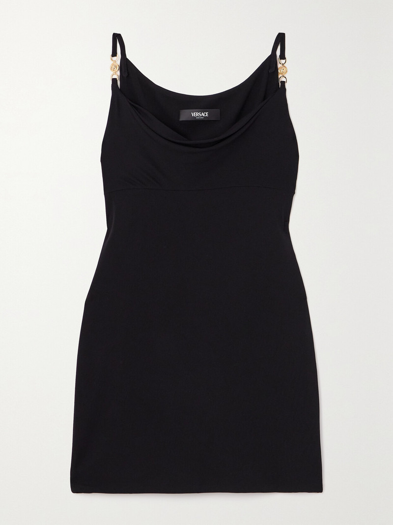 Icons Draped Crystal-embellished Jersey Mini Dress 1