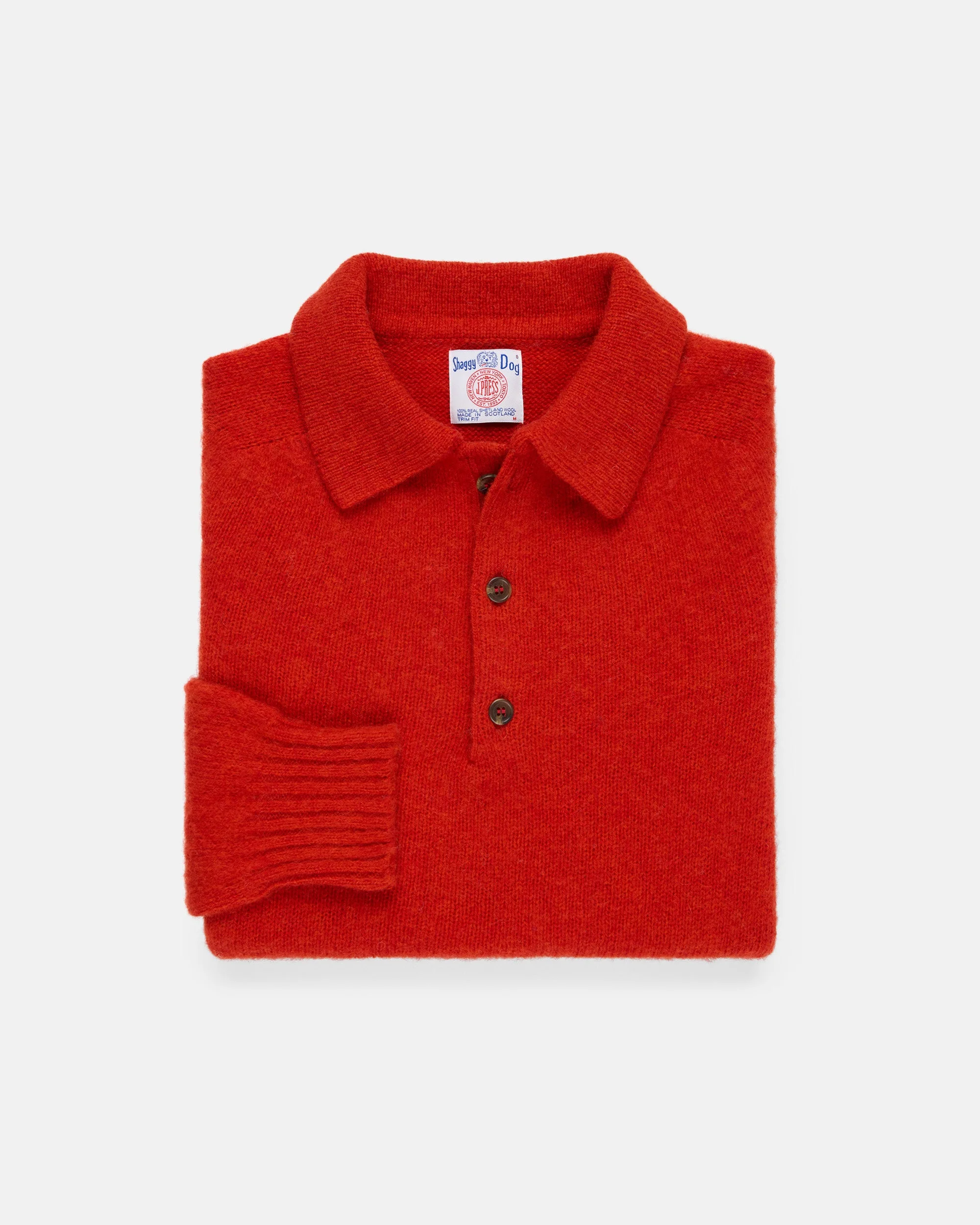 MADE-IN-SCOTLAND RED SHAGGY DOG POLO - CLASSIC FIT - 1