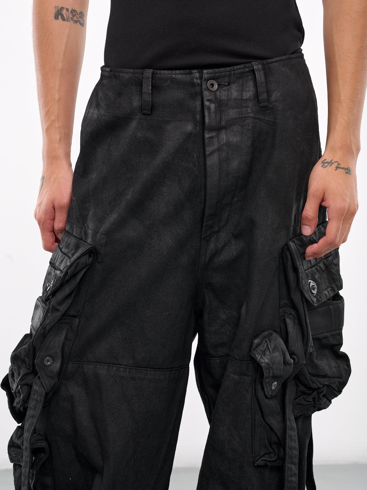 Waxed Cargo Pants - 4