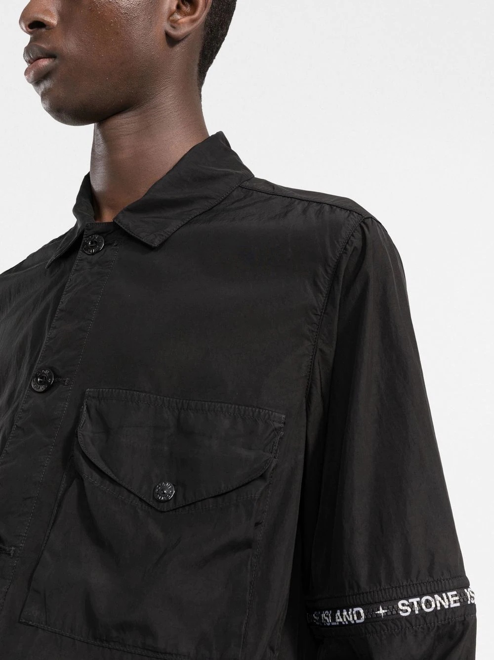 detachable-sleeve shirt jacket - 5