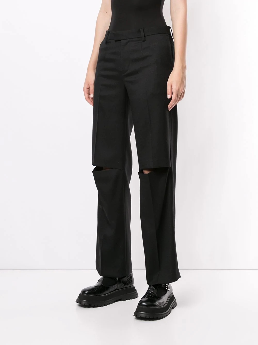 knee slit trousers - 3