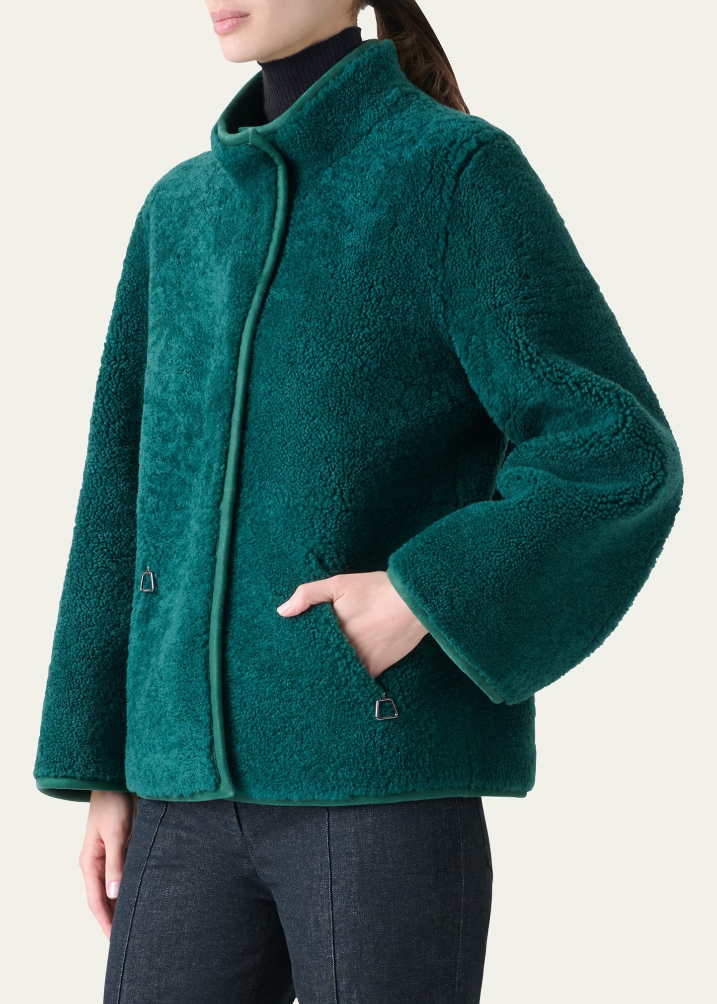 Dru Reversible Shearling and Leather Jacket - 4