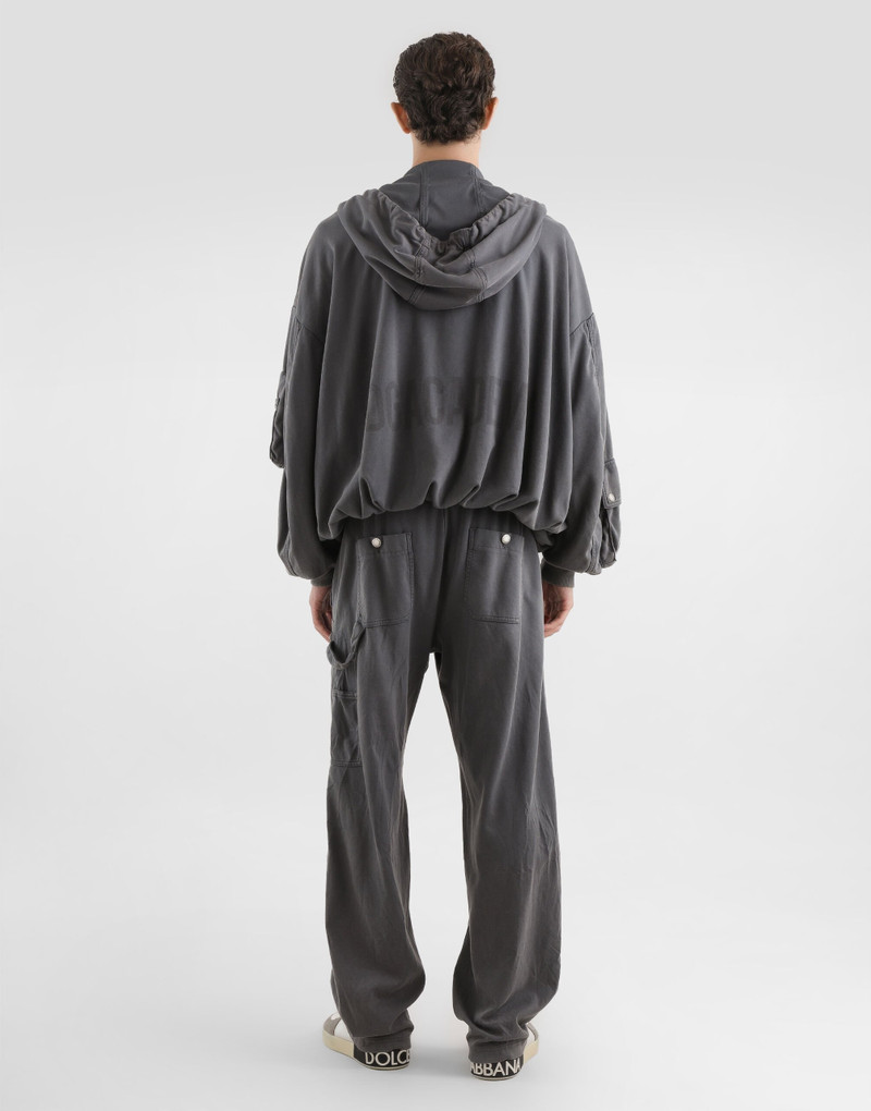 Jersey trousers with vintage treatment 3