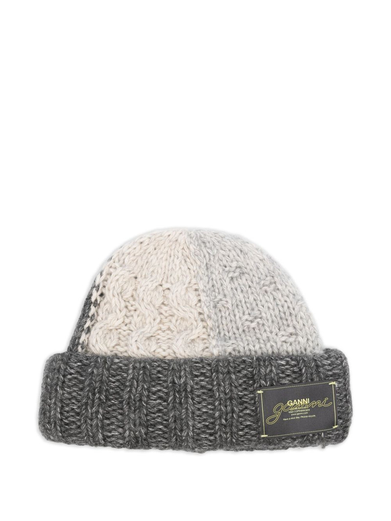 logo-appliqué beanie 1