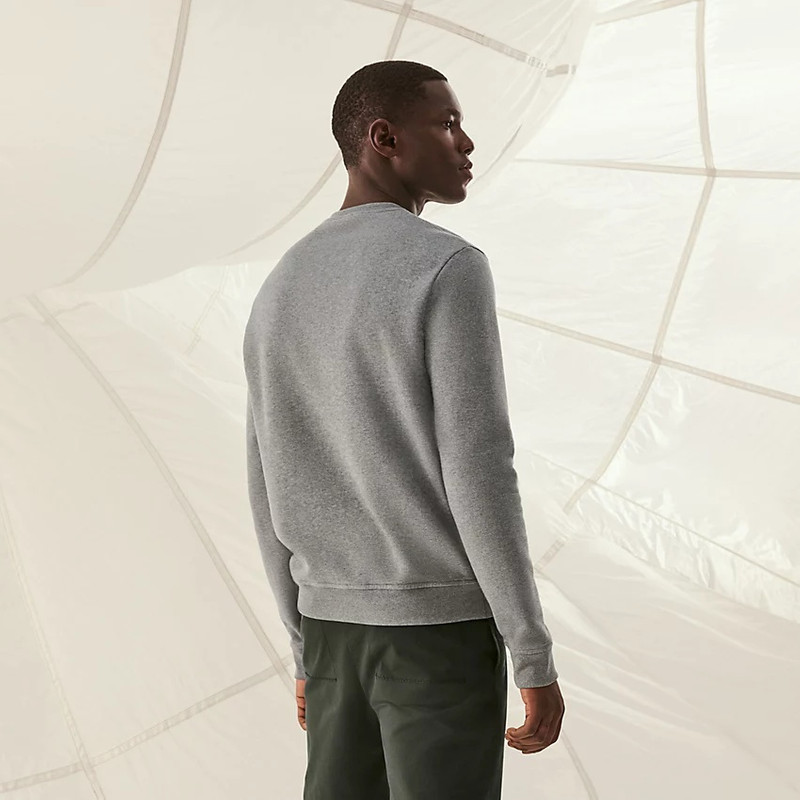 Hermès Crewneck sweater with leather detail outlook