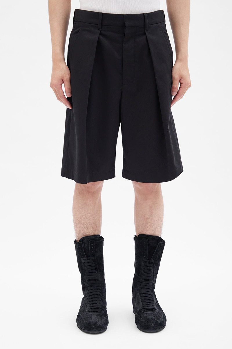 Noralft Wide Leg Pleated Shorts 1