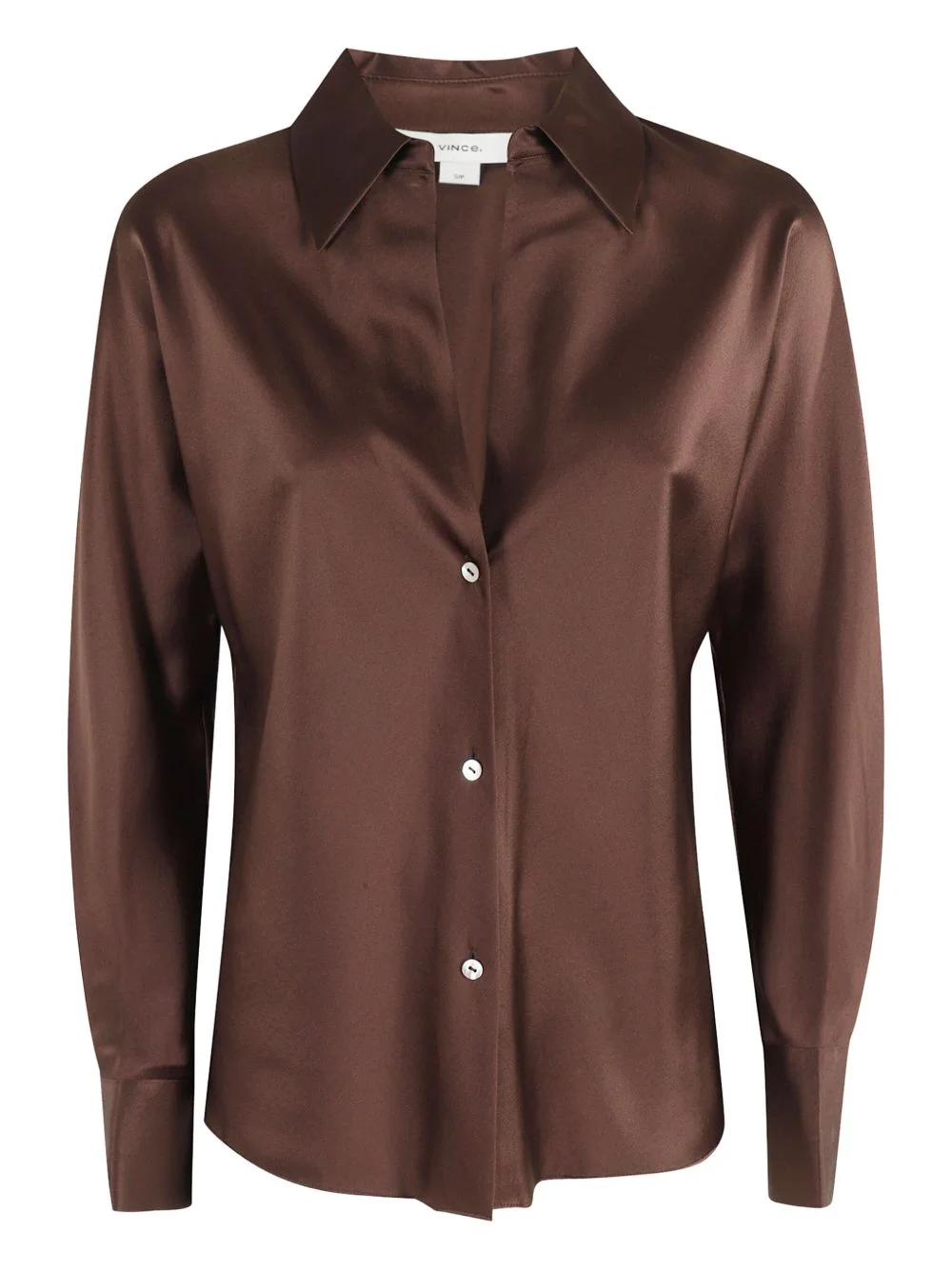 satin long-sleeve shirt - 1