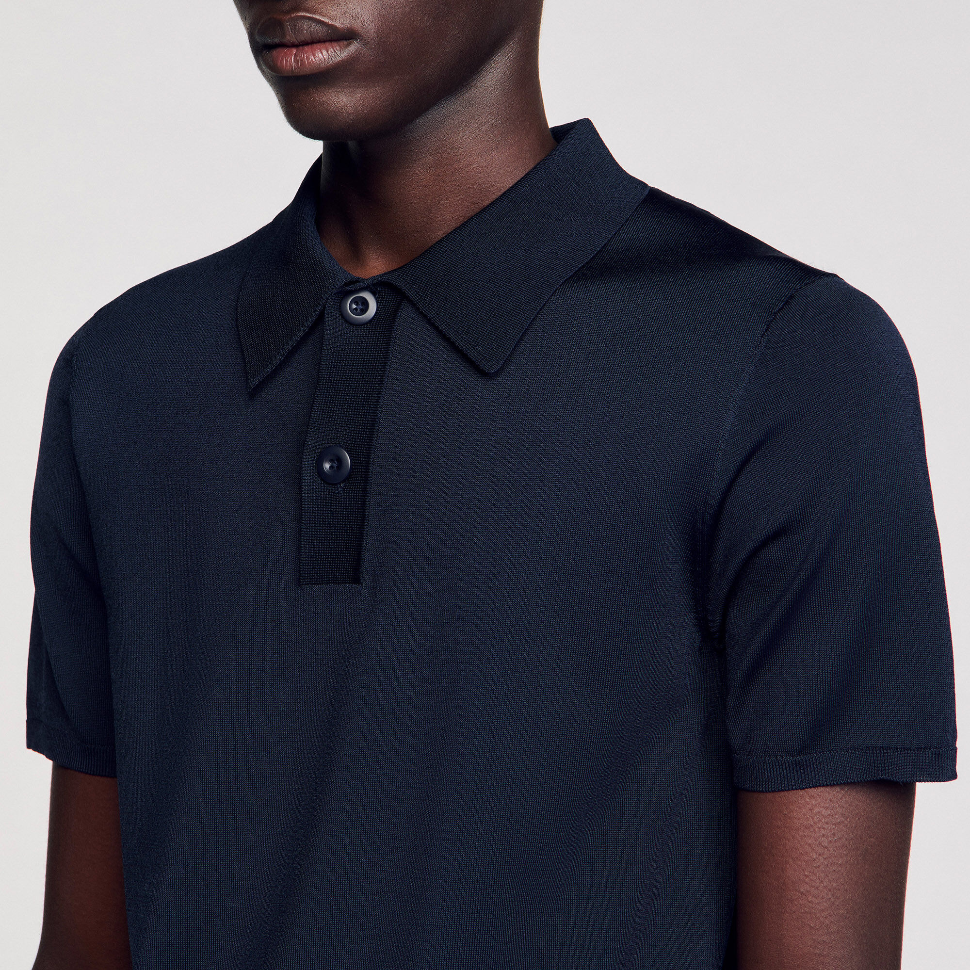 SHORT-SLEEVE KNITTED POLO SHIRT - 4