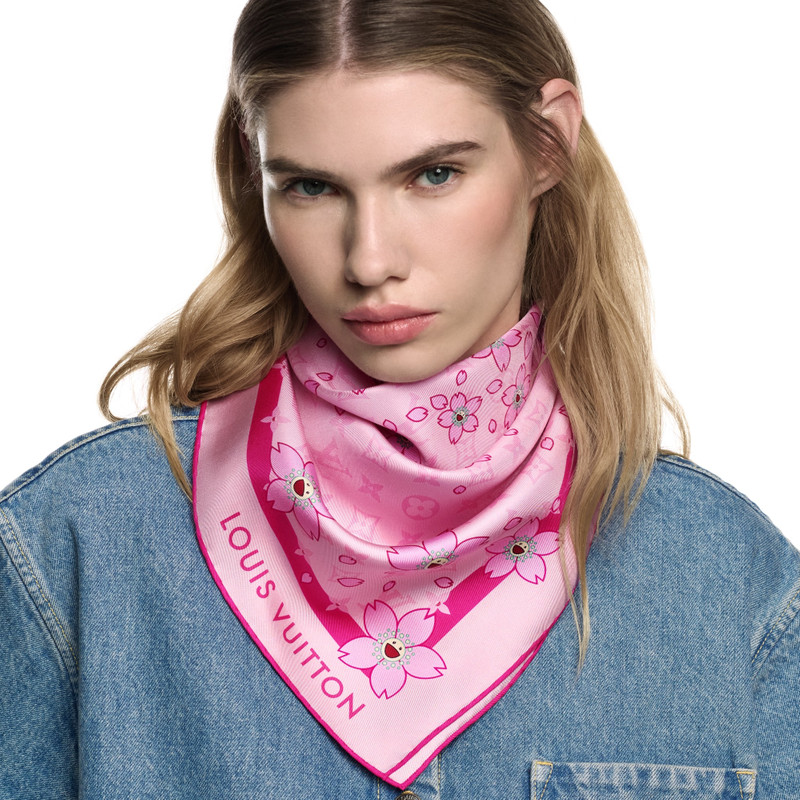 LV x TM Monogram Cherry Blossom Square 70 5