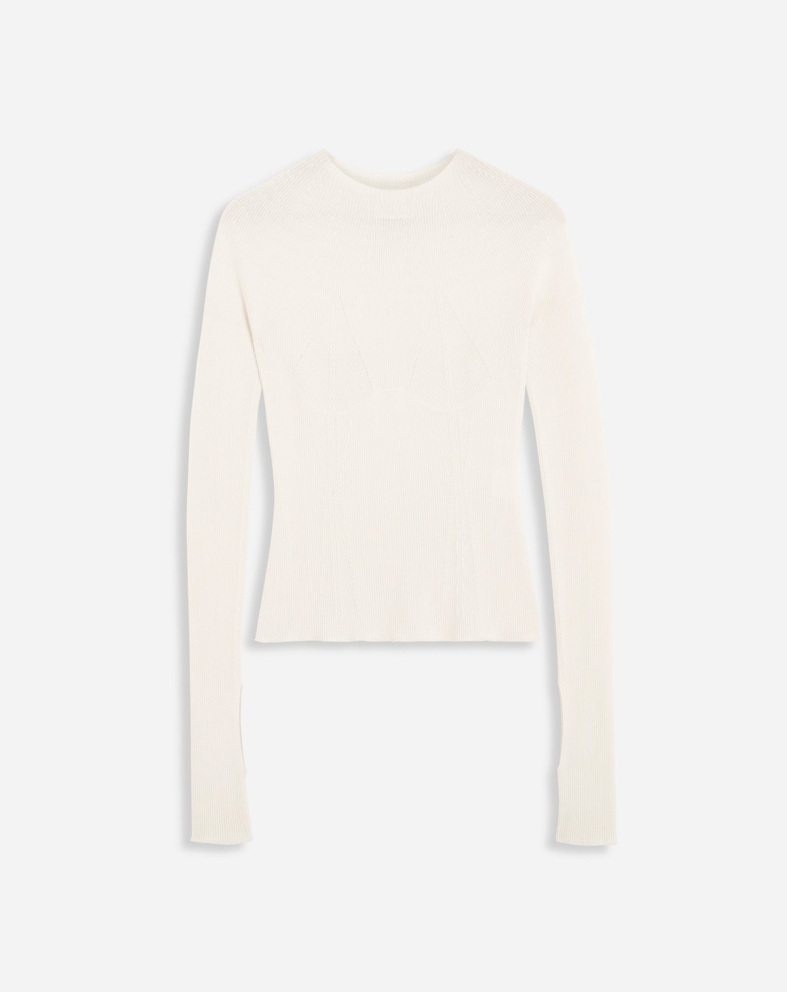 CASHMERE AND SILK LONG-SLEEVE TOP - 1