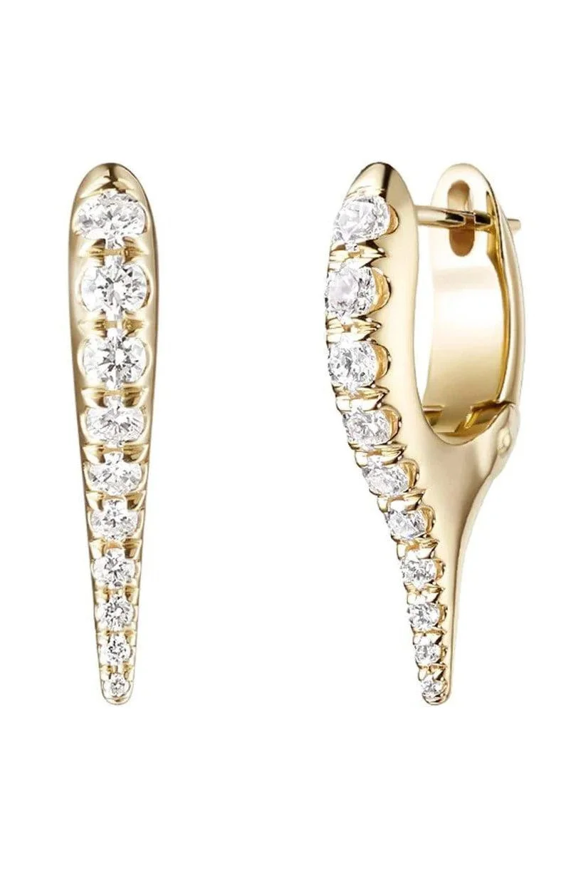 Lola Mini Diamond Needle Earrings - 1