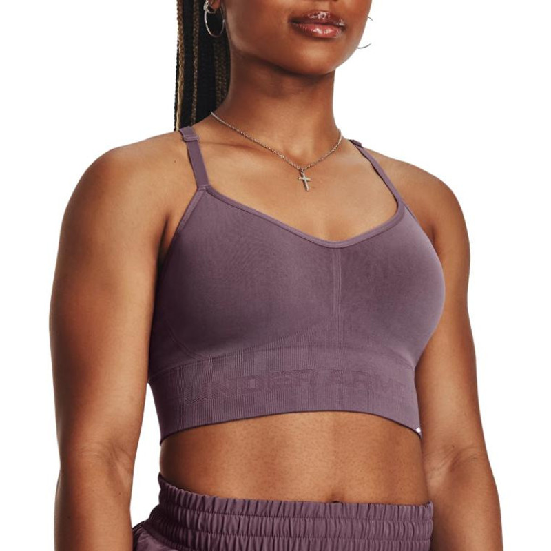 (WMNS) Under Armour Train Seamless Low Sports Bra 'Dark Purple' 1380428-500 3