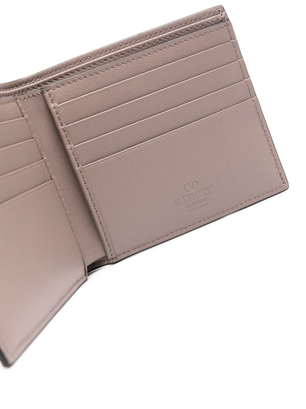 V-logo leather wallet - 3